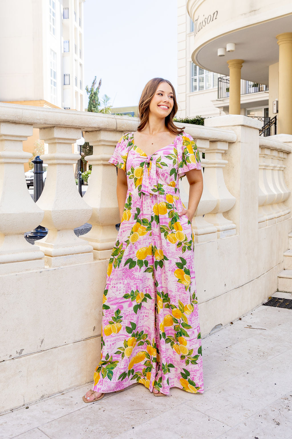 Hazel Linen Blend Jumpsuit in Themis
