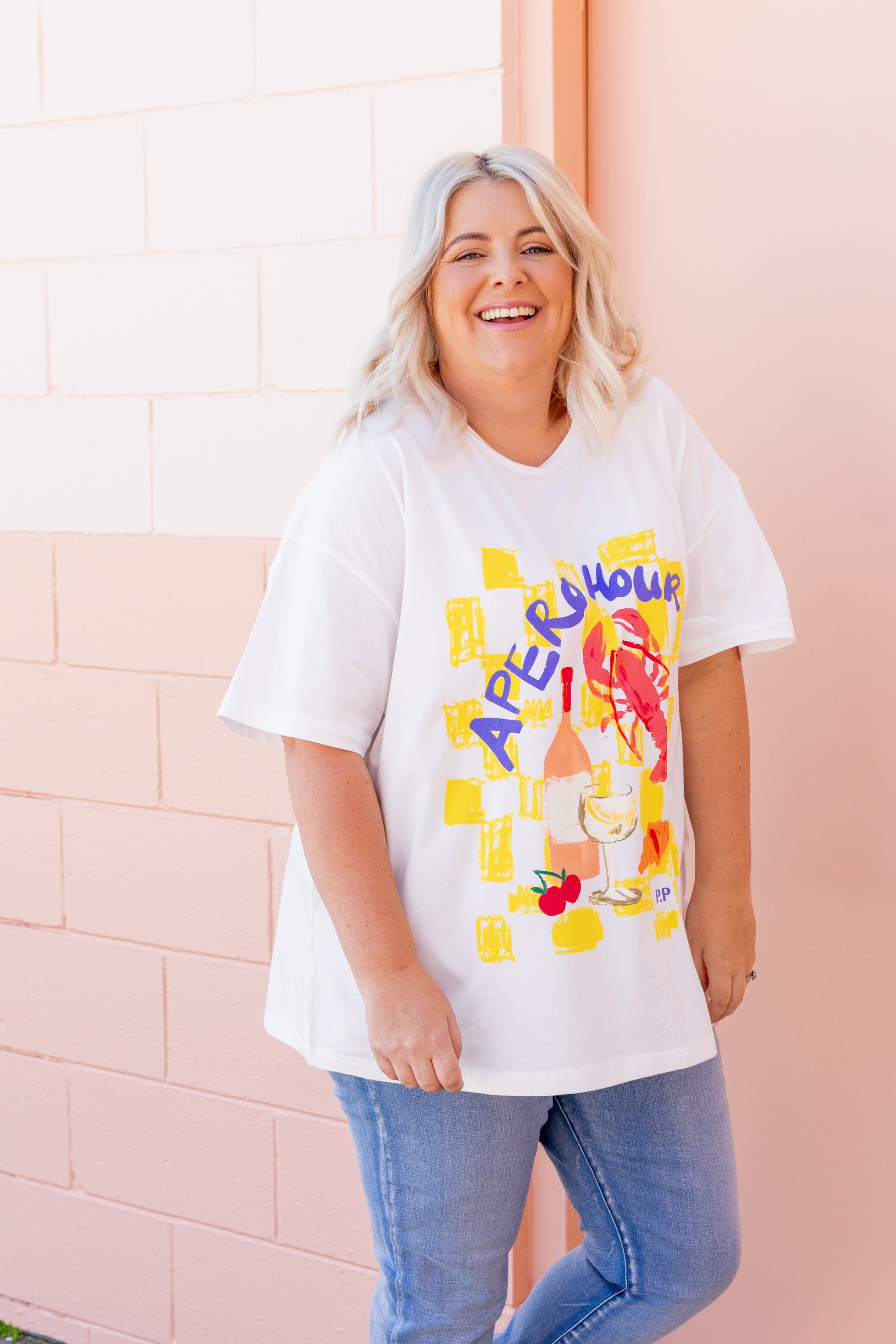 Alfie Oversized Tee in Apero Hour