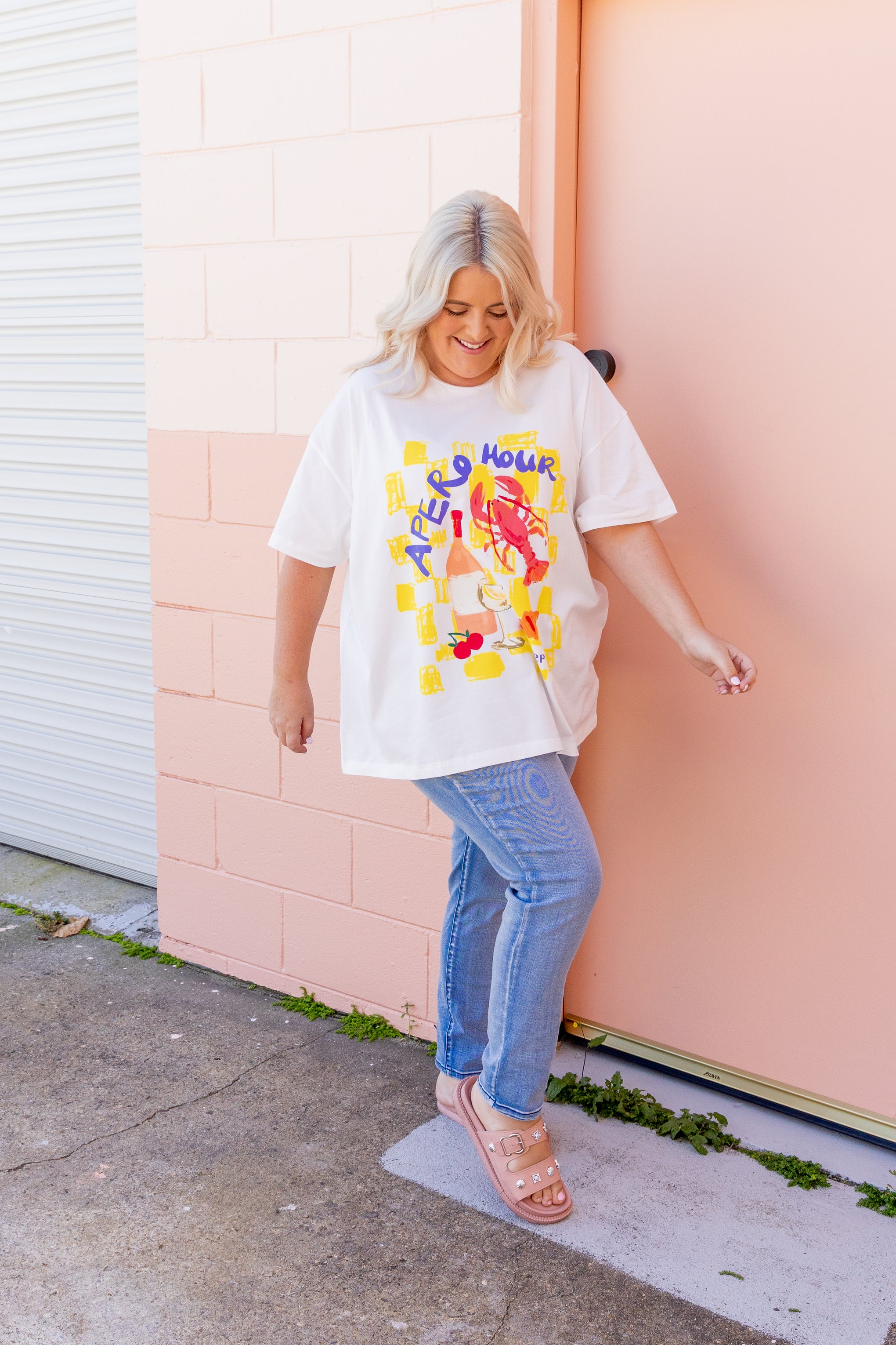 Alfie Oversized Tee in Apero Hour