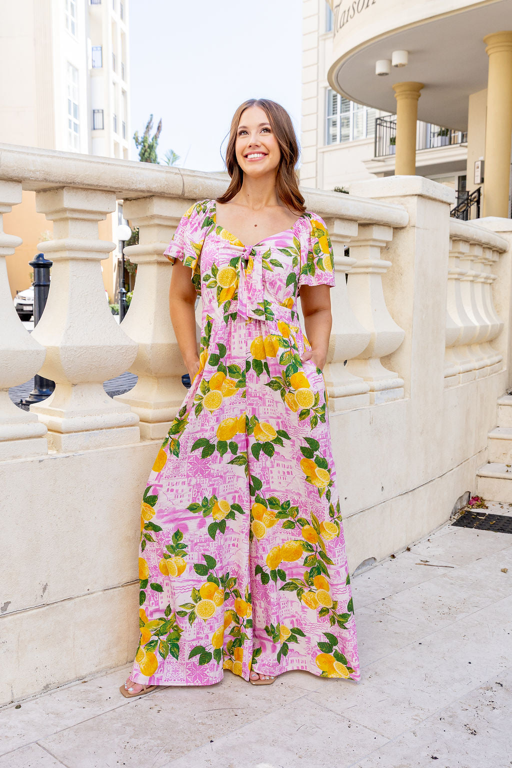 Hazel Linen Blend Jumpsuit in Themis