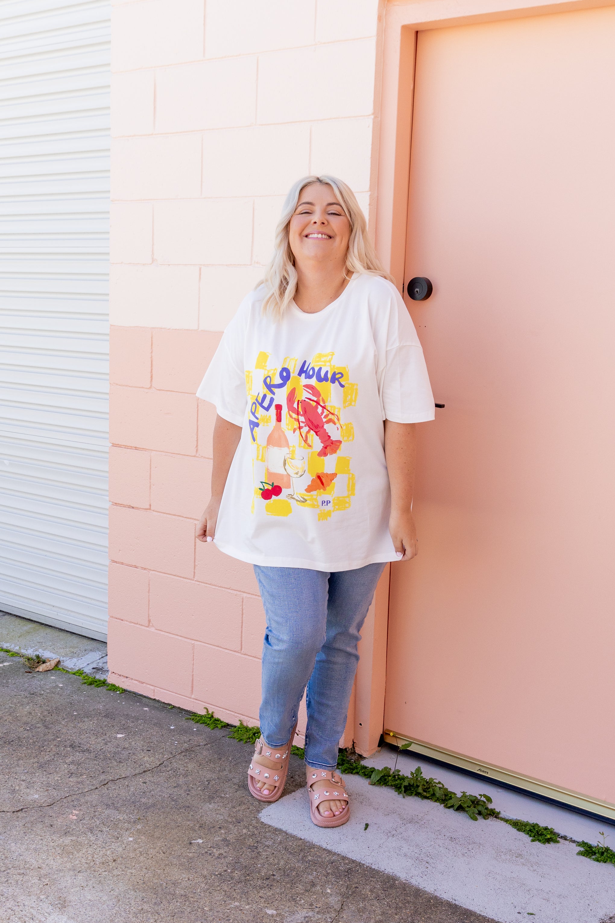 Alfie Oversized Tee in Apero Hour