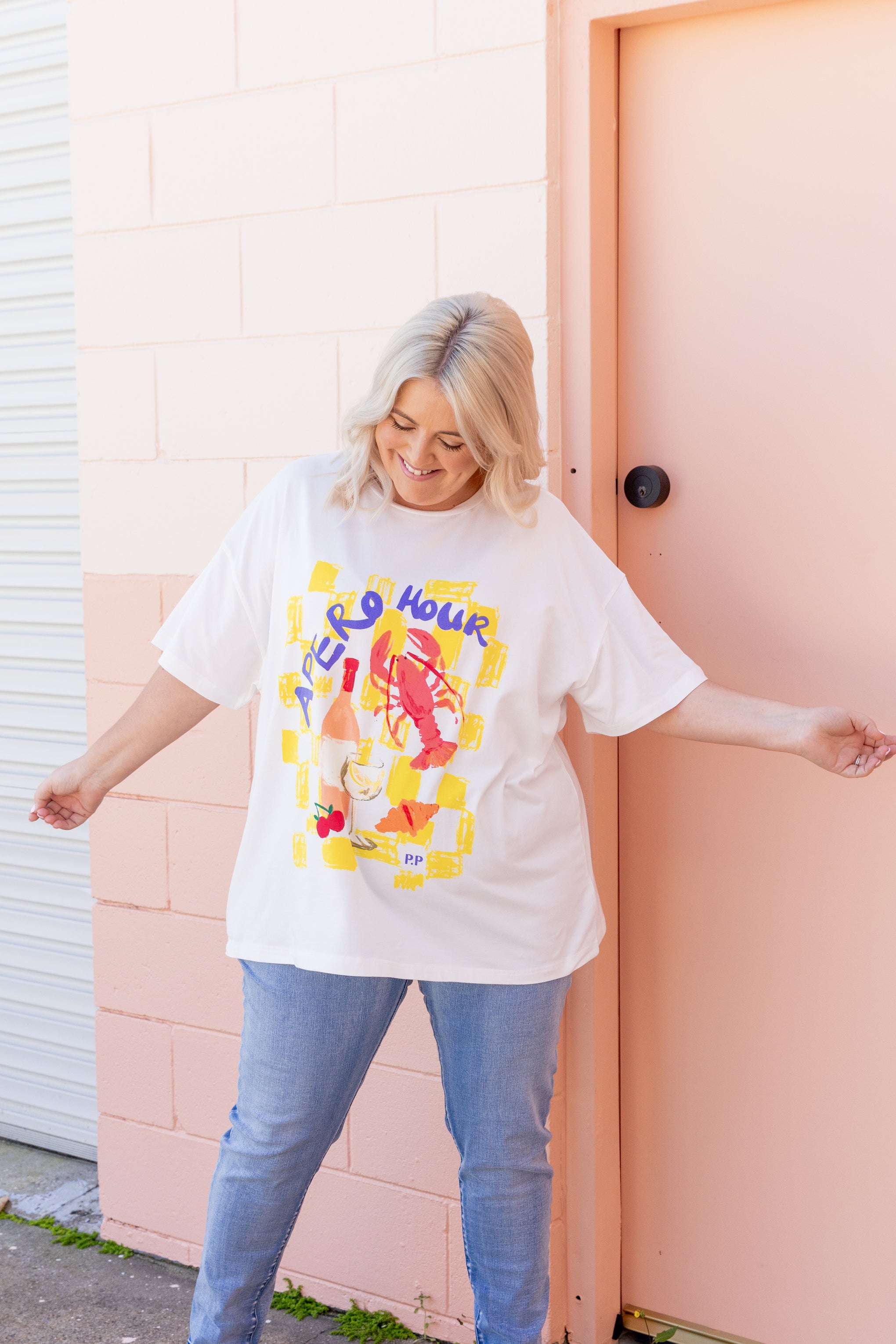 Alfie Oversized Tee in Apero Hour