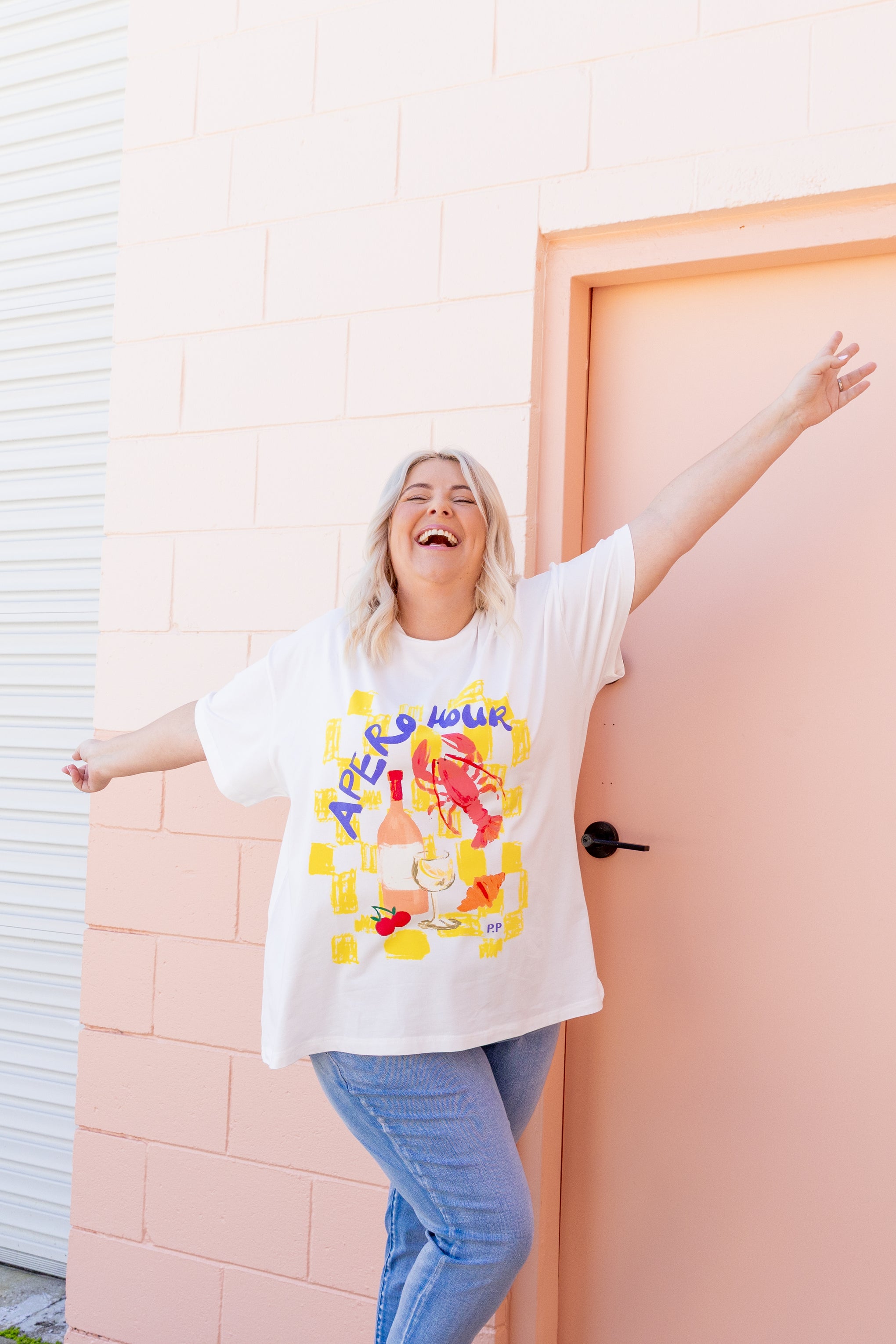Alfie Oversized Tee in Apero Hour