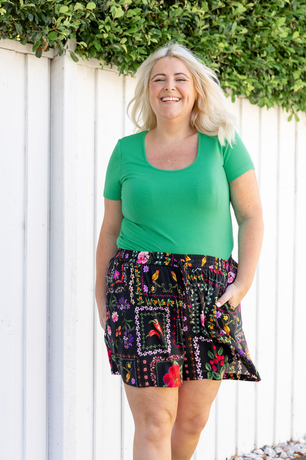 Billi Rib Tee in Green