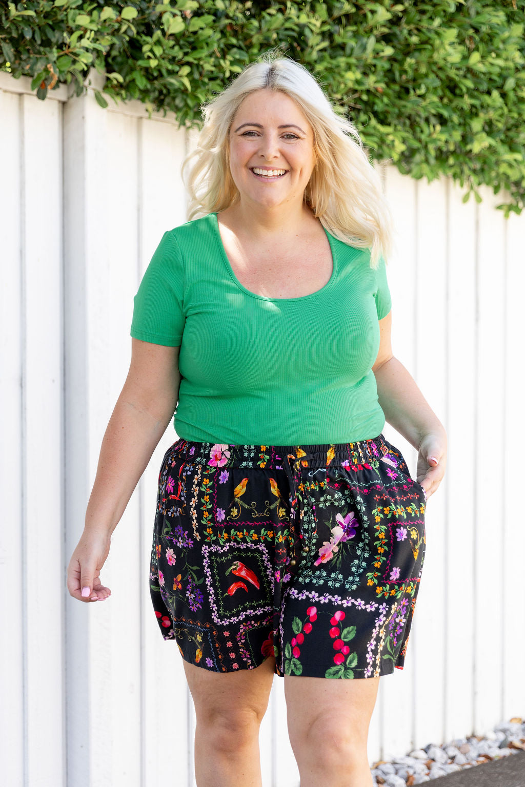 Billi Rib Tee in Green