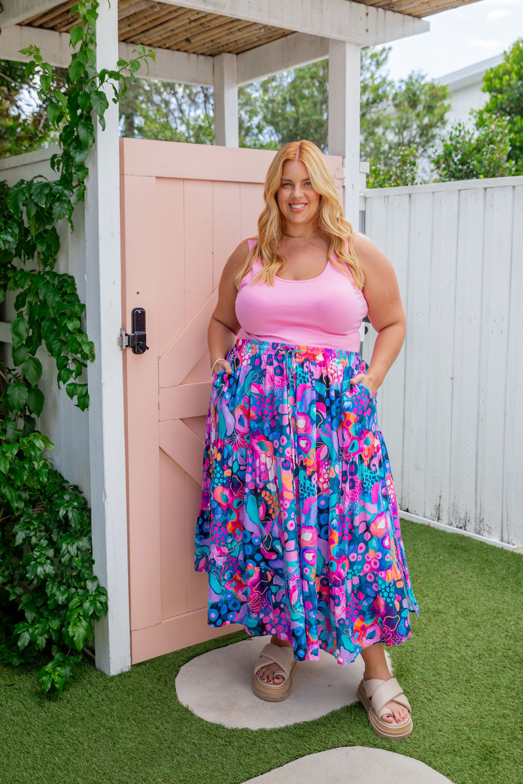Carrie Skirt in Midnight Safari by Kasey Rainbow