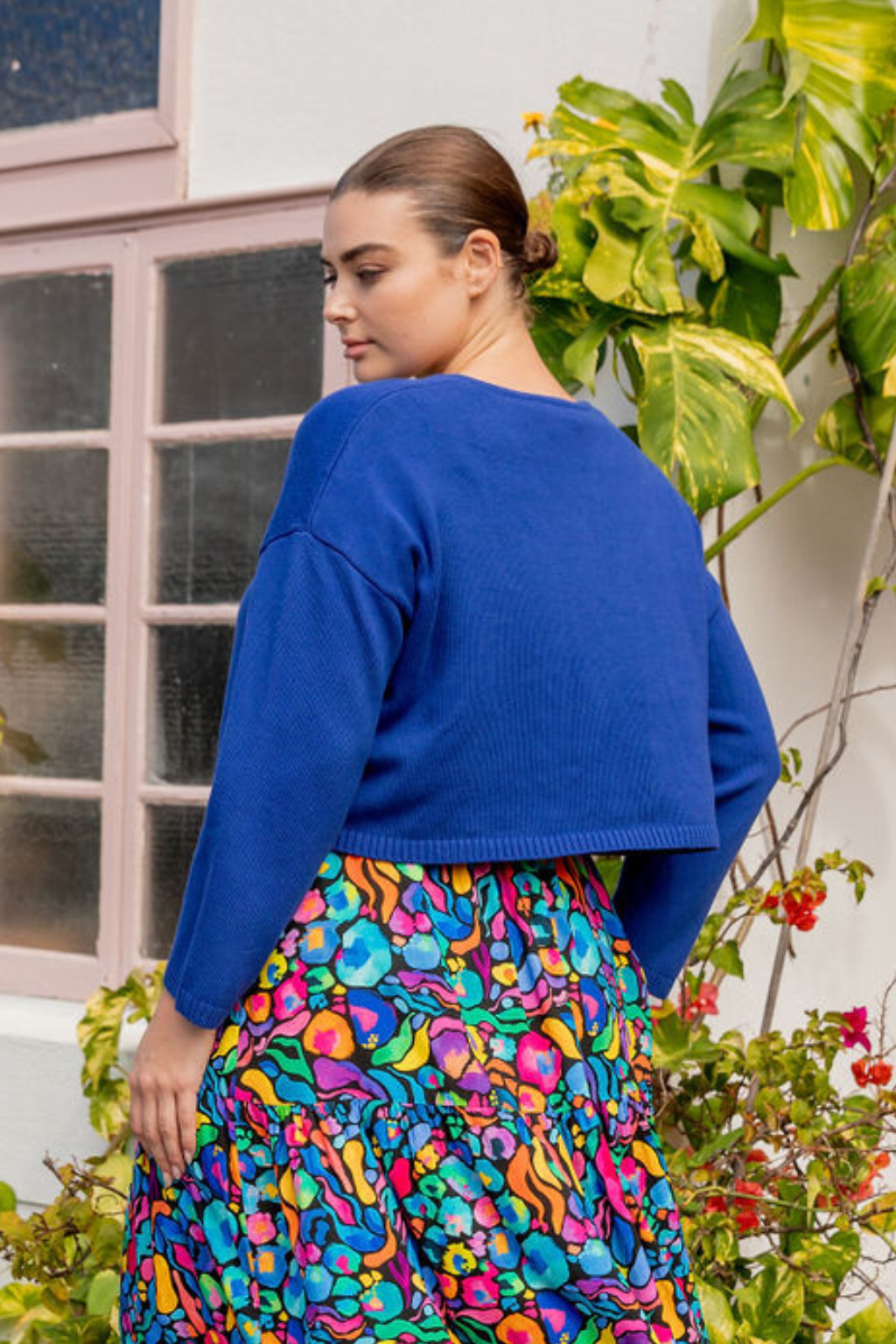 Blakely Crop Knit In Cobalt