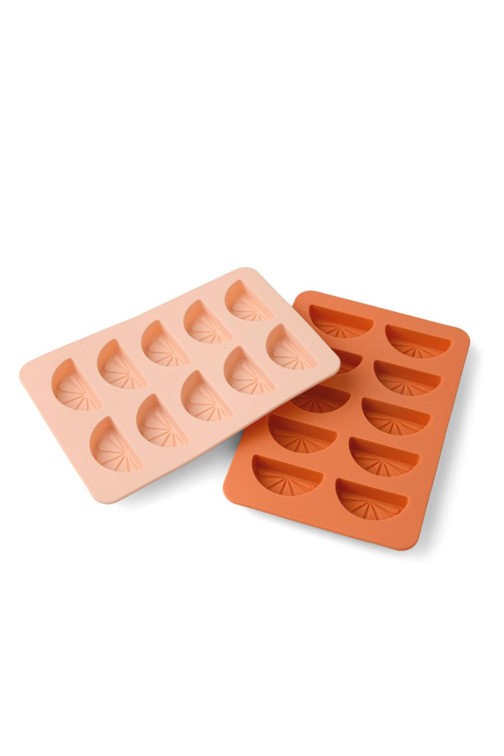 The Dotty Citrus Wedge Ice Trays - Set of 2 - Orange/Pink