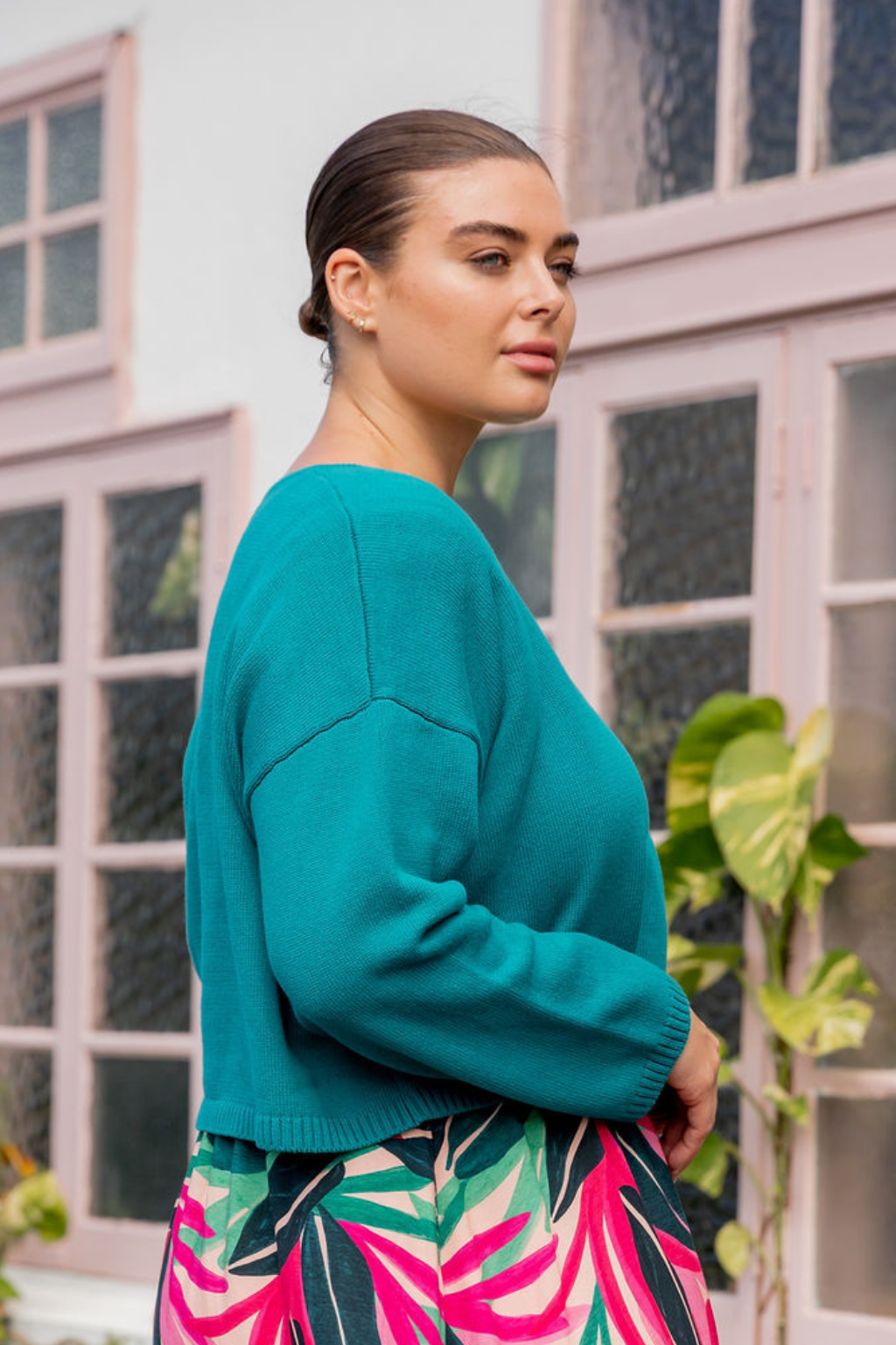 Blakely Crop Knit In Green