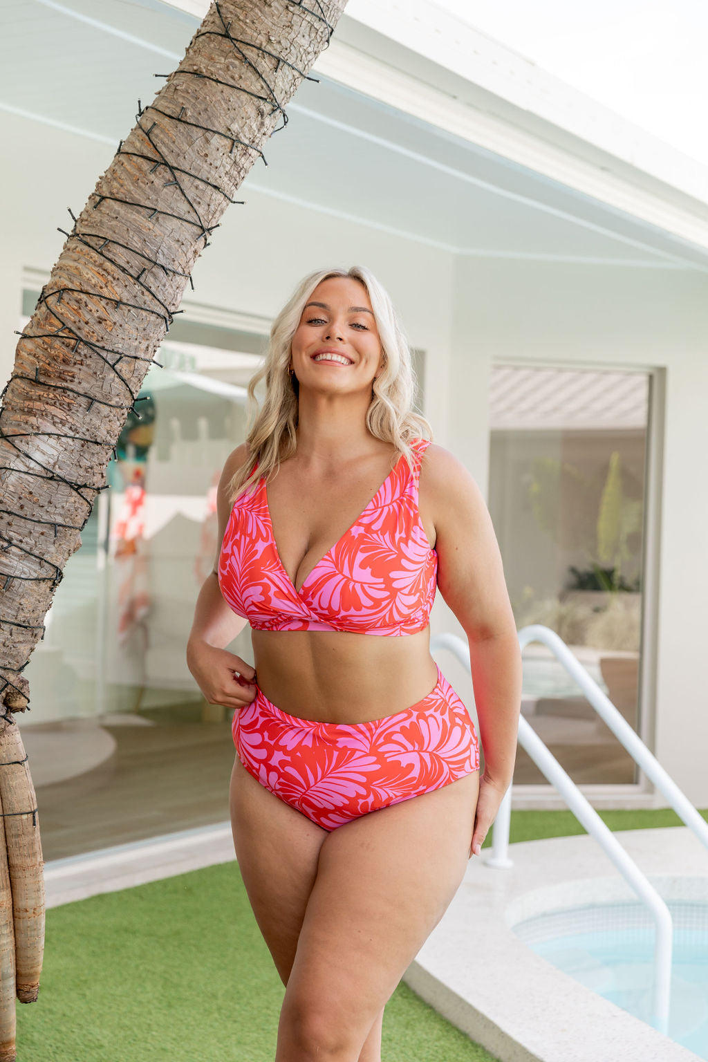 Pearl Pants In Pink Jungle