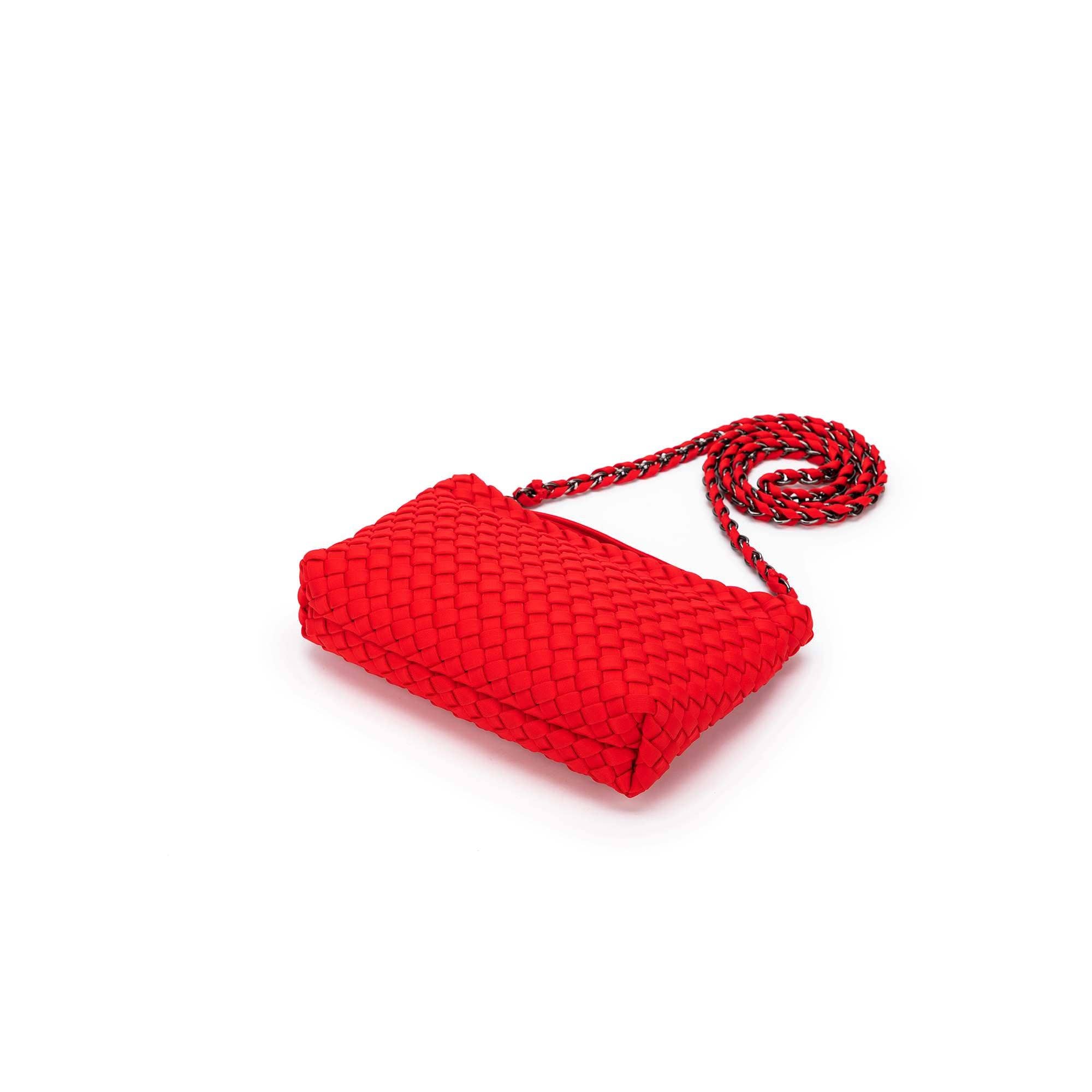 Aria Red Clutch Crossbody Bag by Black Caviar