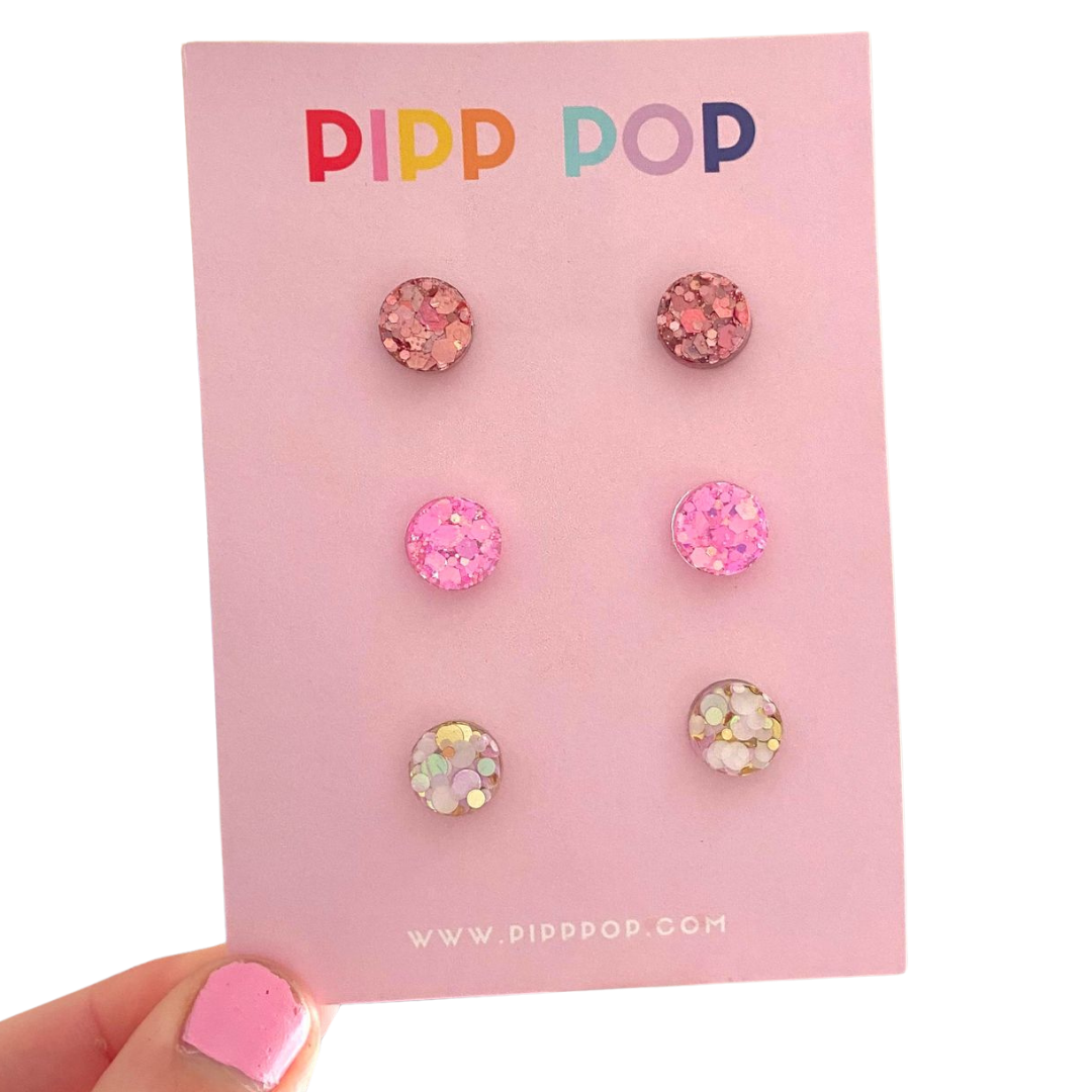 Glitter Stud Earring Pack