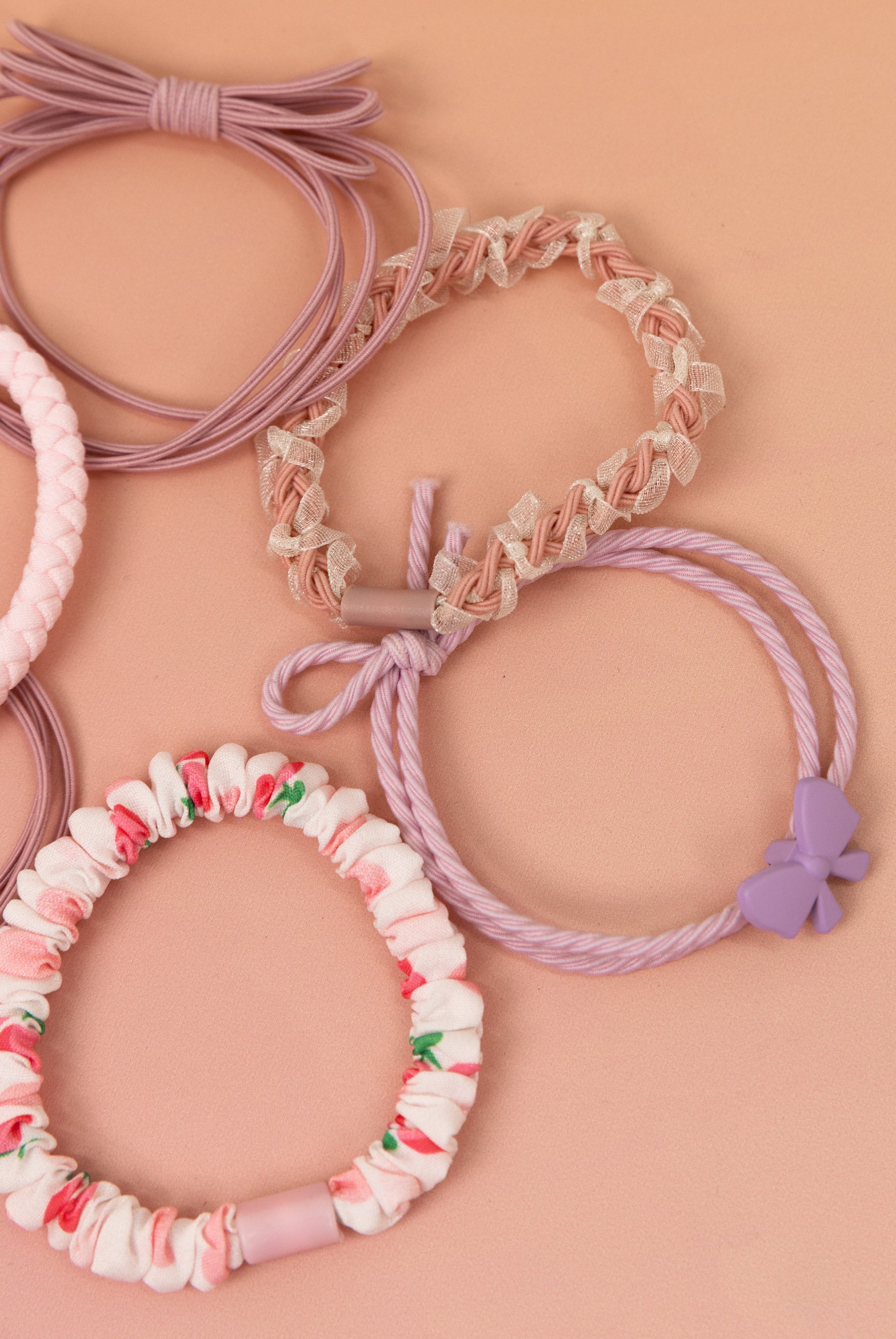 Cherry Multi Hair Ties - 6 Pack