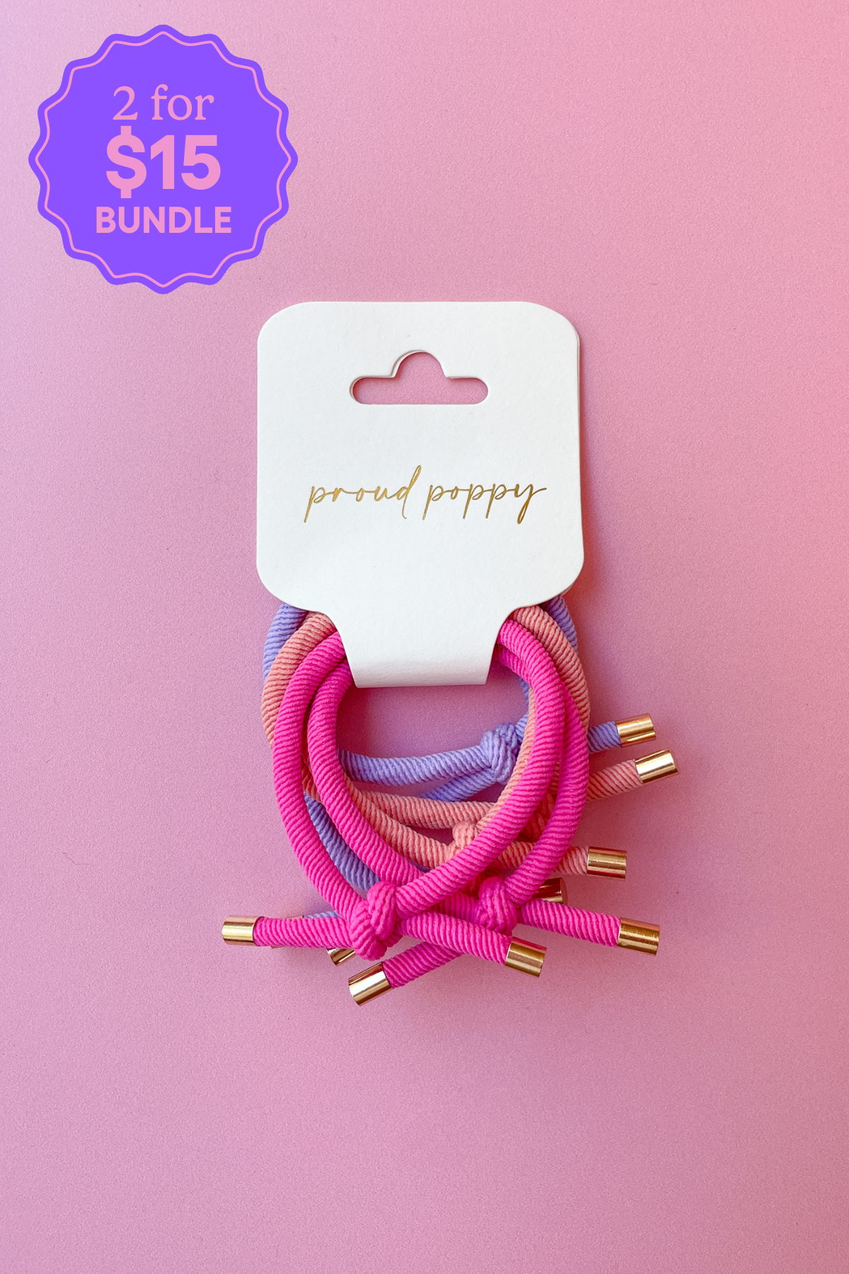 6 Pack Hair Ties in Brights