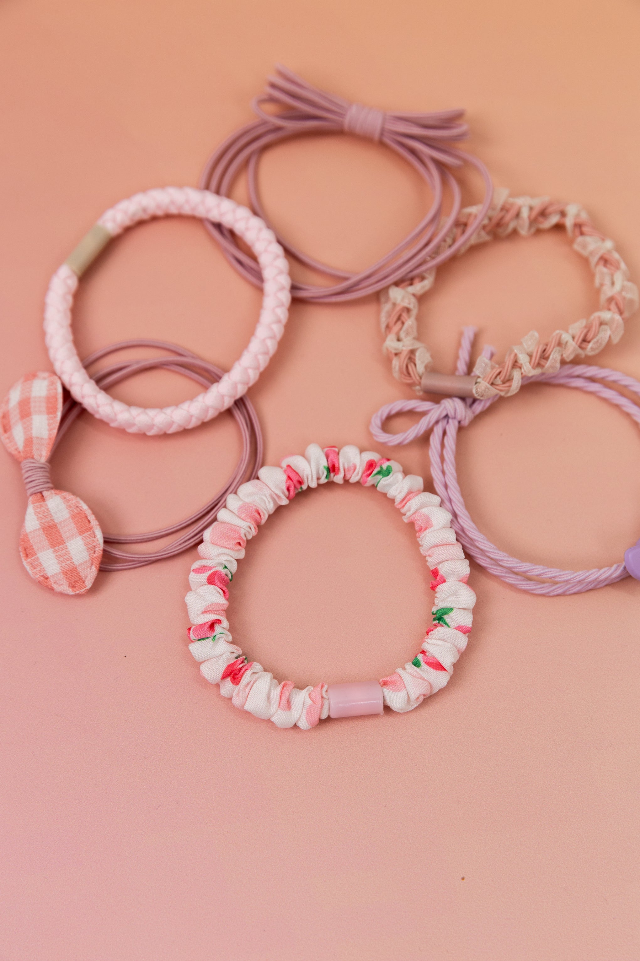Cherry Multi Hair Ties - 6 Pack