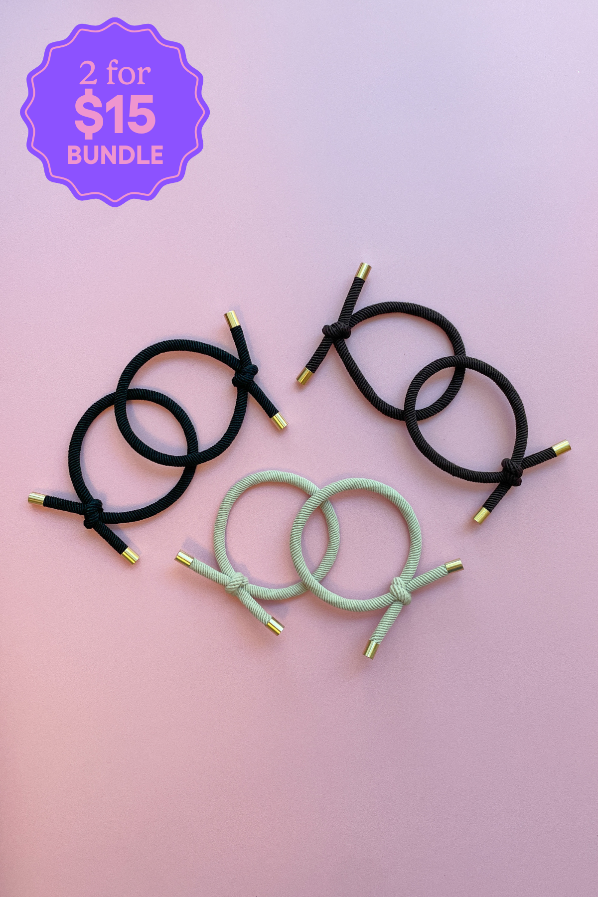 6 Pack Hair Ties in Neutrals