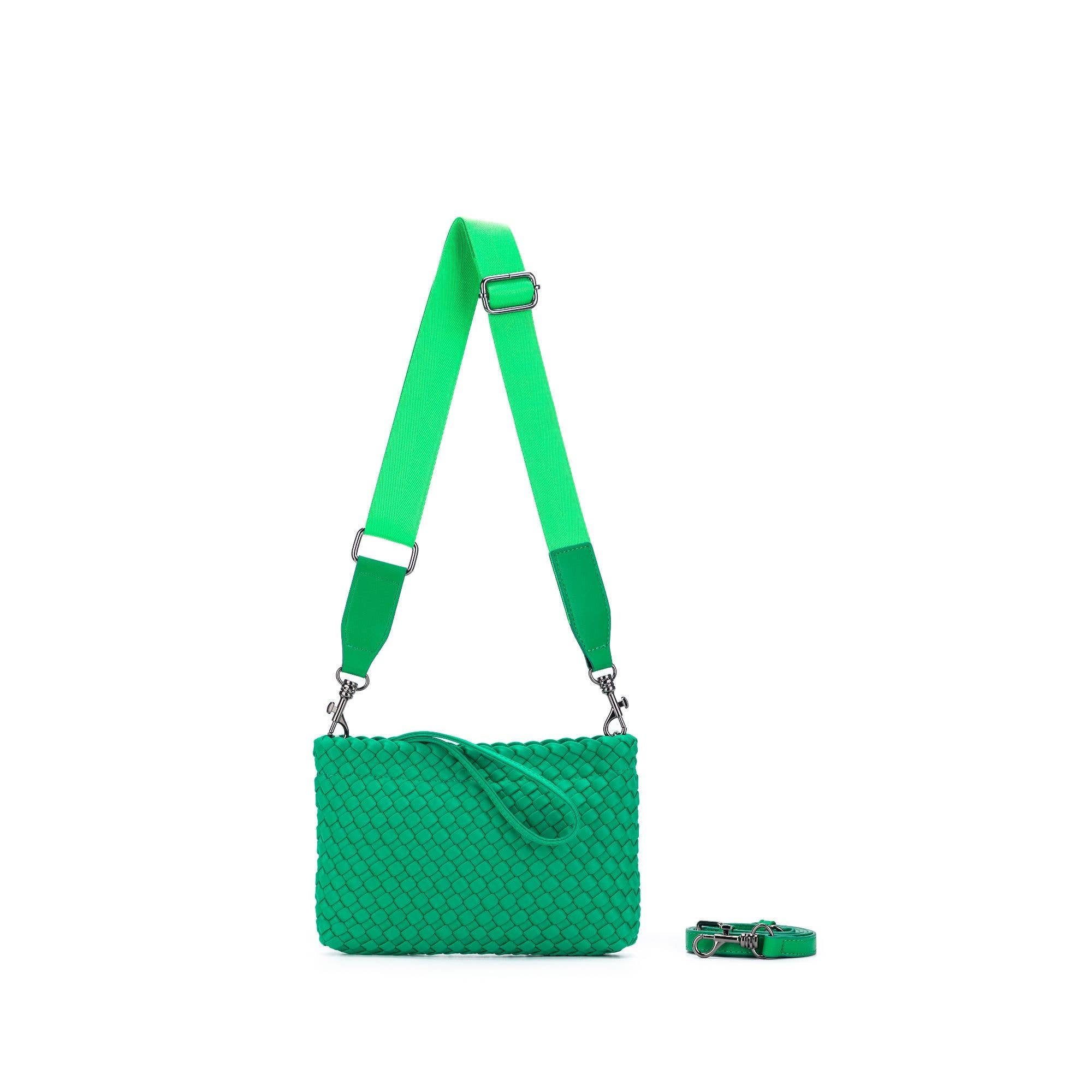 Aria Green Clutch Crossbody Bag by Black Caviar