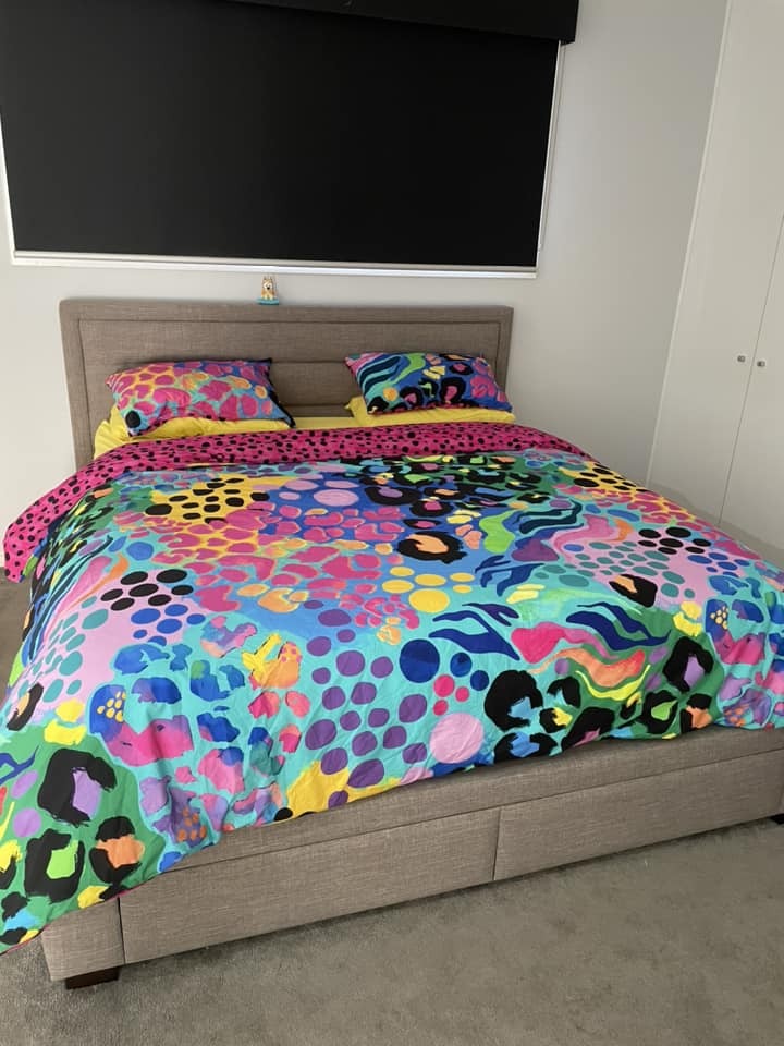 Sleep Bright Electric Leopard Quilt Cover Set by Kasey Rainbow