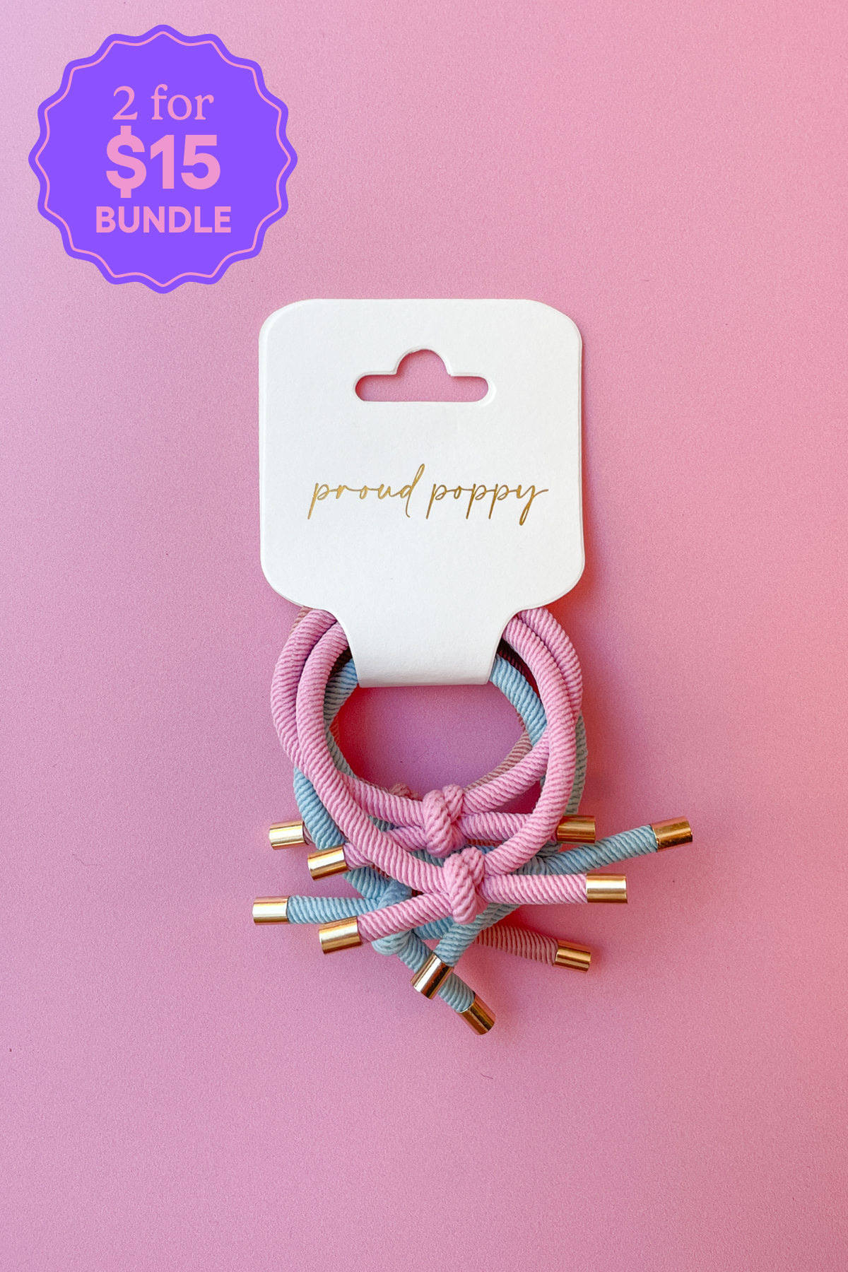 6 Pack Hair Ties in Pastel