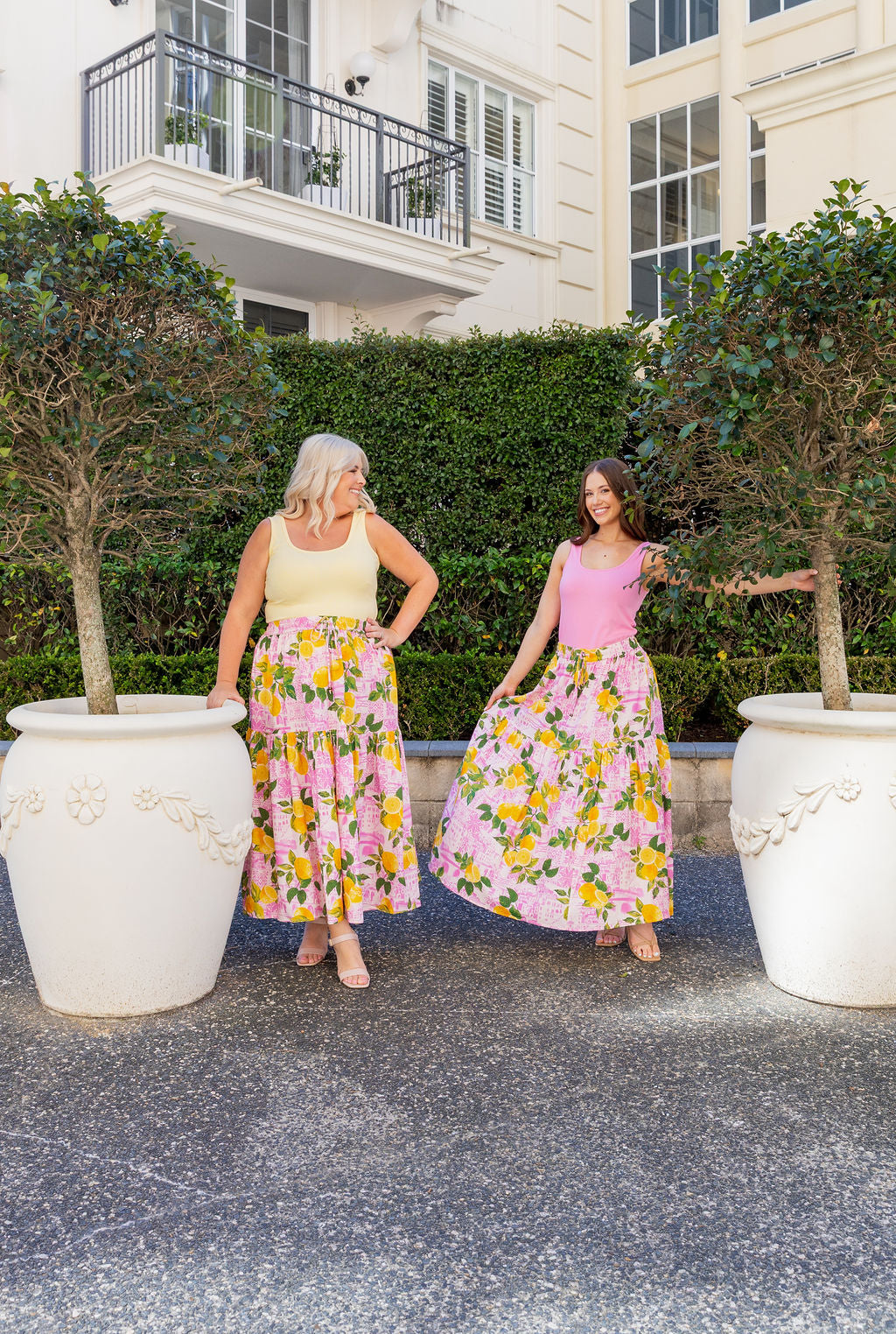 Vivien Linen Blend Skirt in Themis