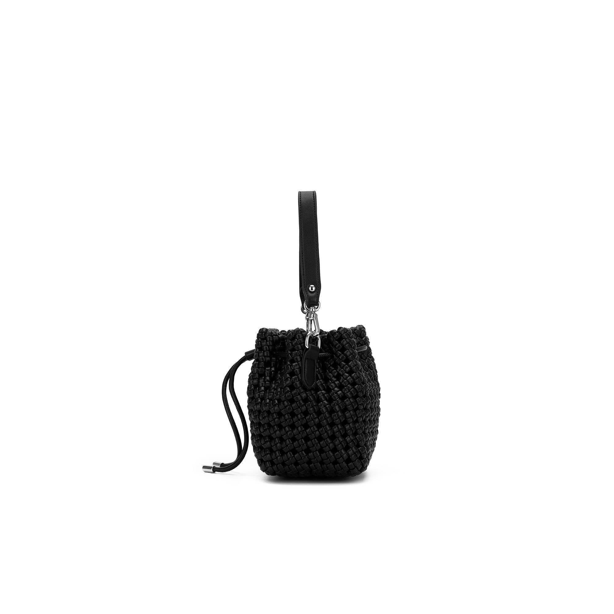 Mindy Black Bucket Bag by Black Caviar