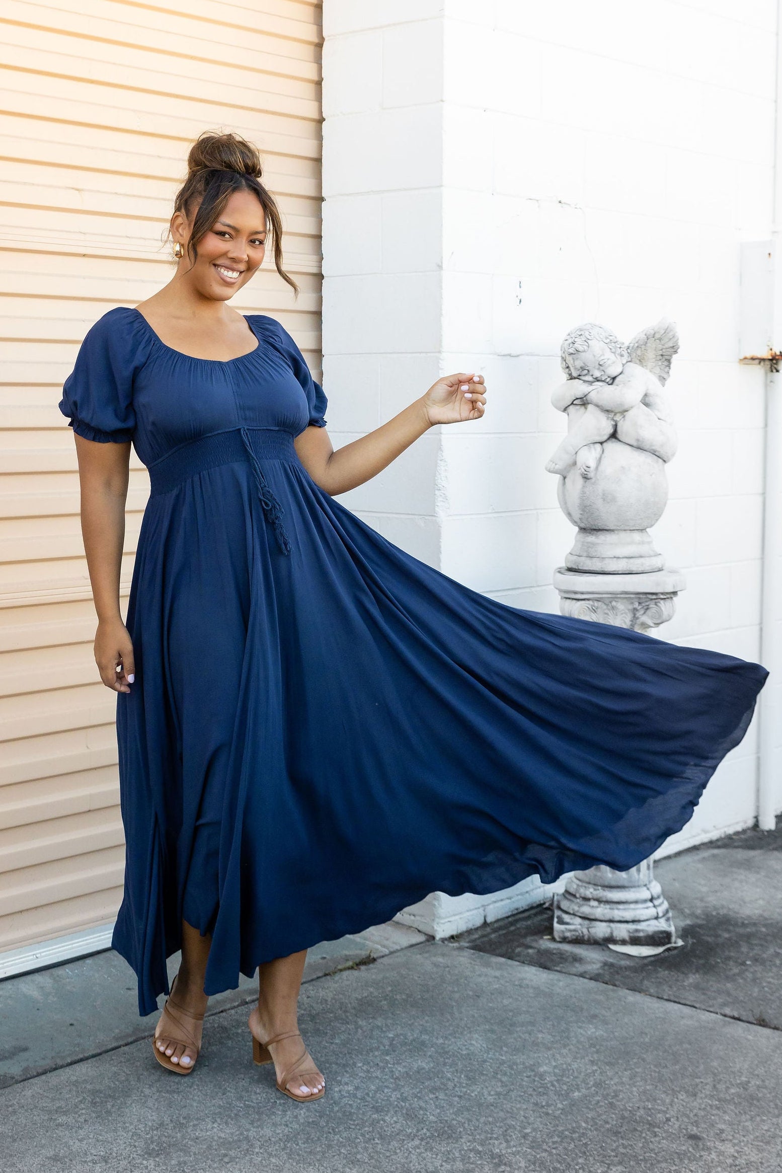 Eliza Maxi Dress in Navy