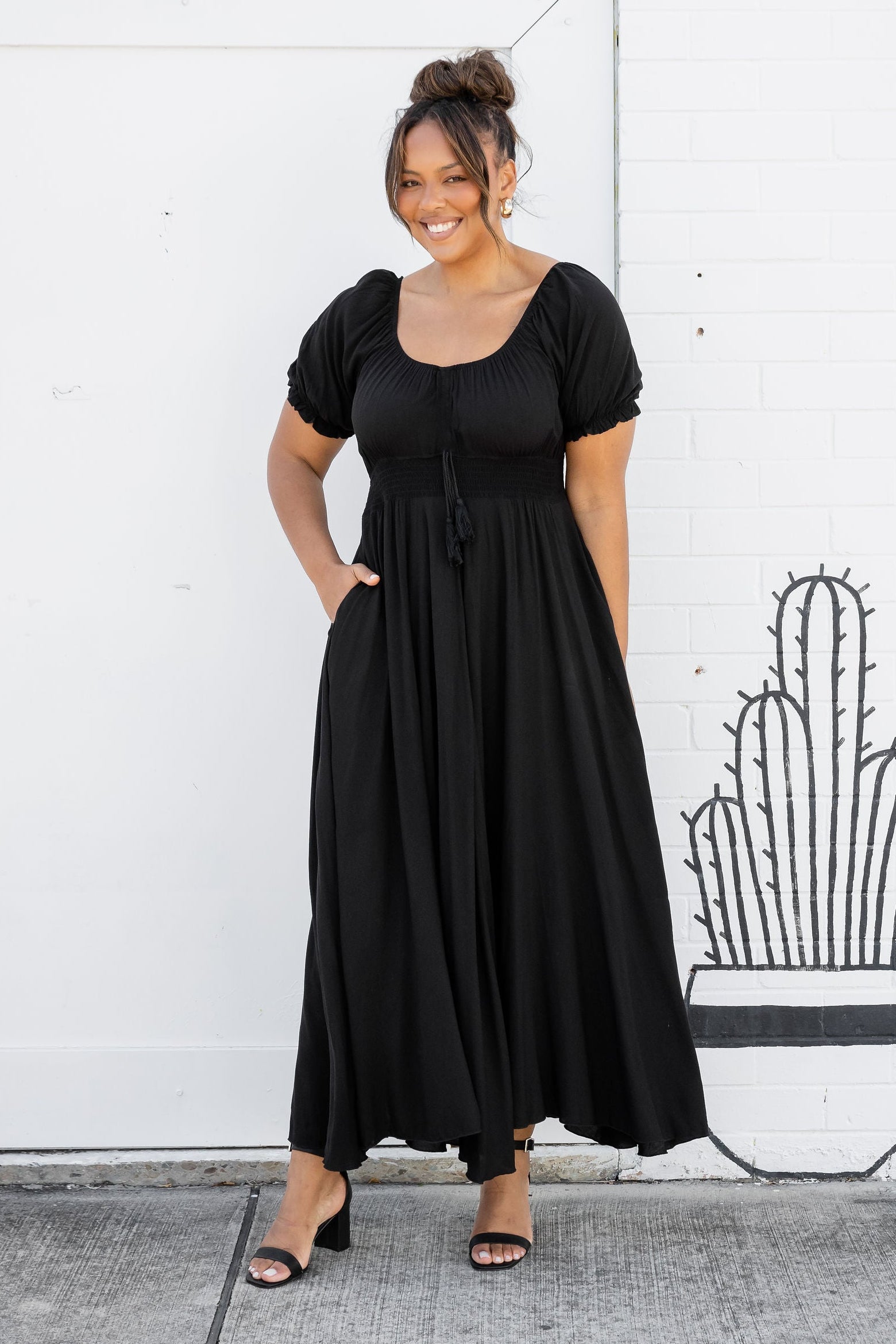 Eliza Maxi Dress in Black
