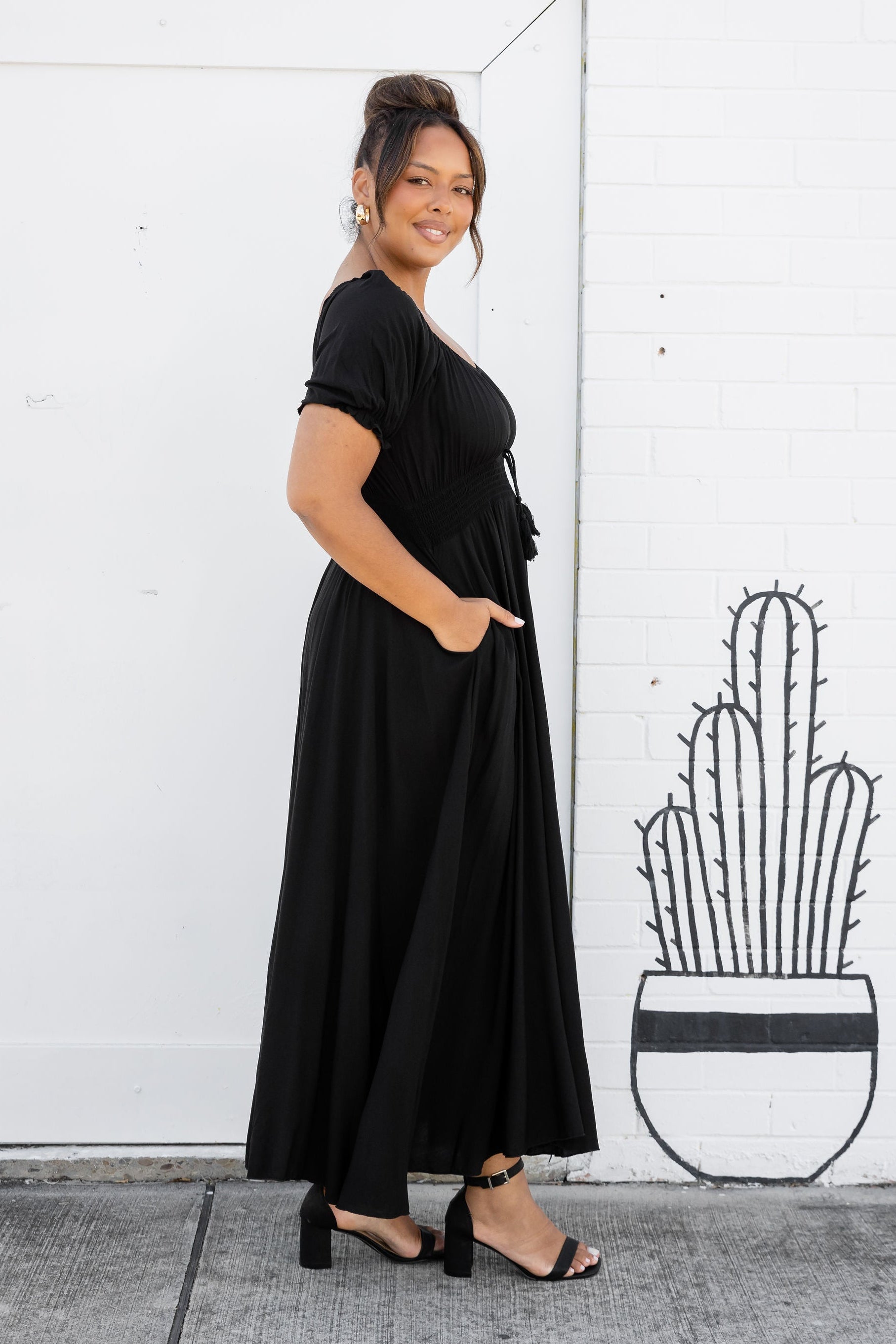 Eliza Maxi Dress in Black