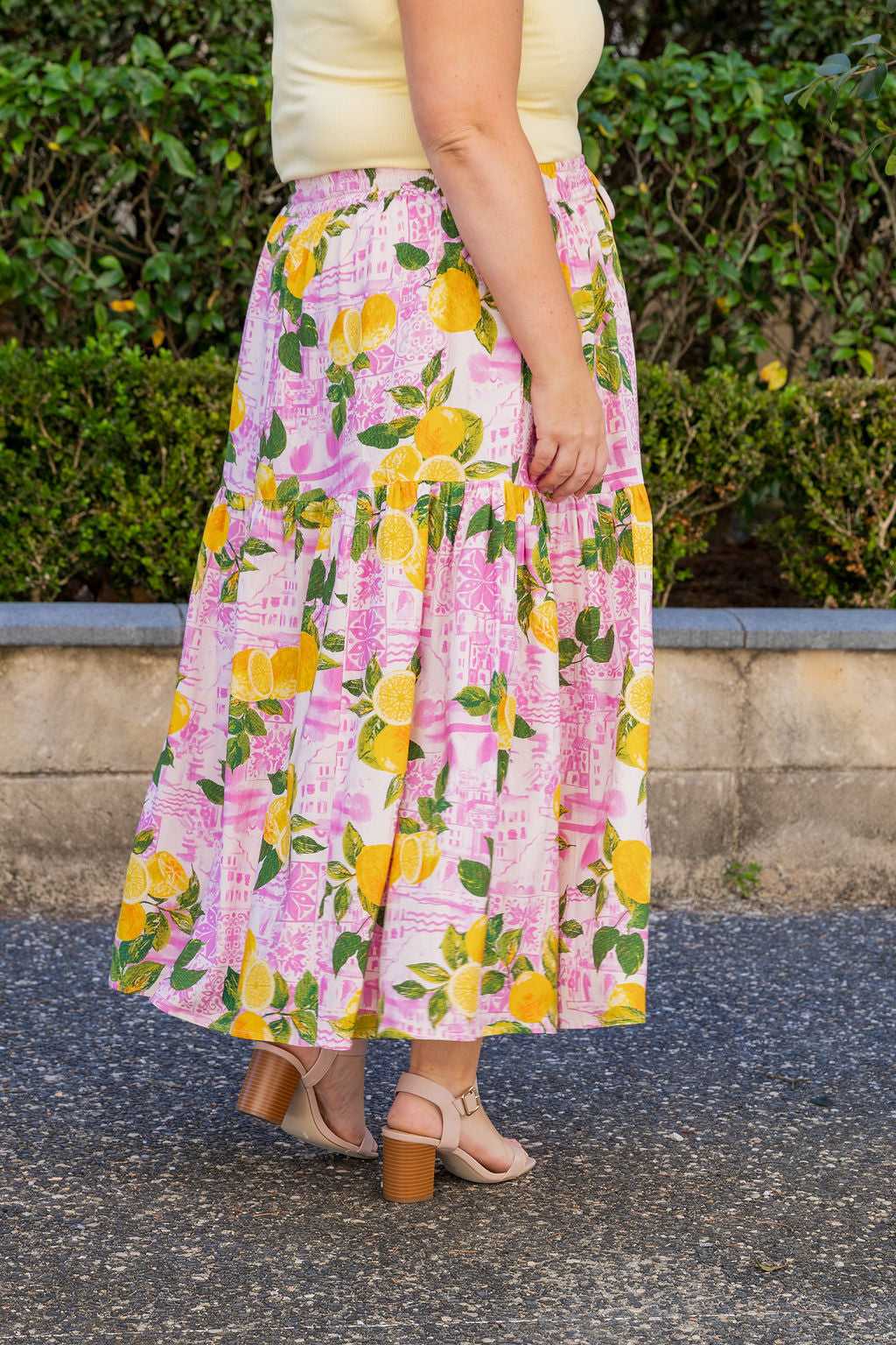 Vivien Linen Blend Skirt in Themis
