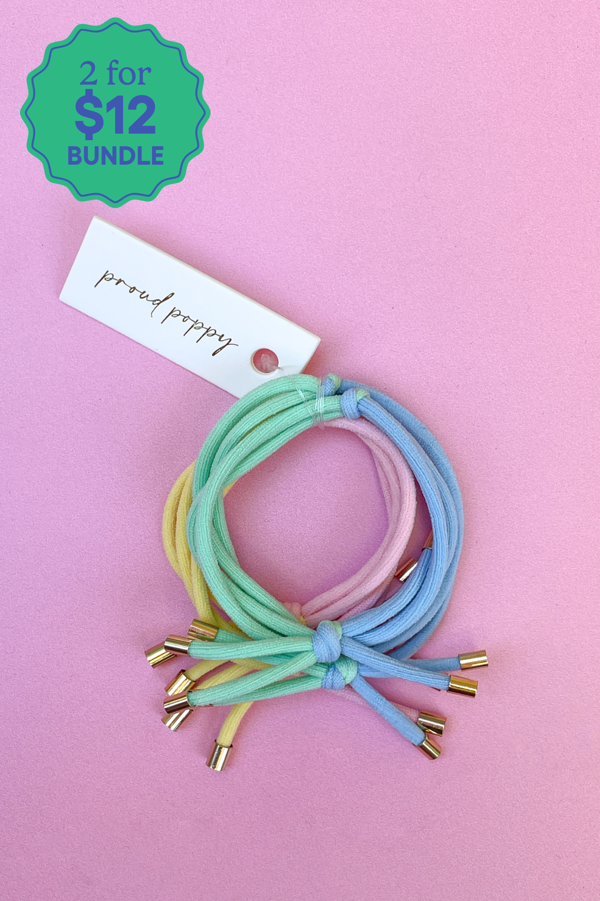 x4 Pack Two Tone Hair Ties - Mixed