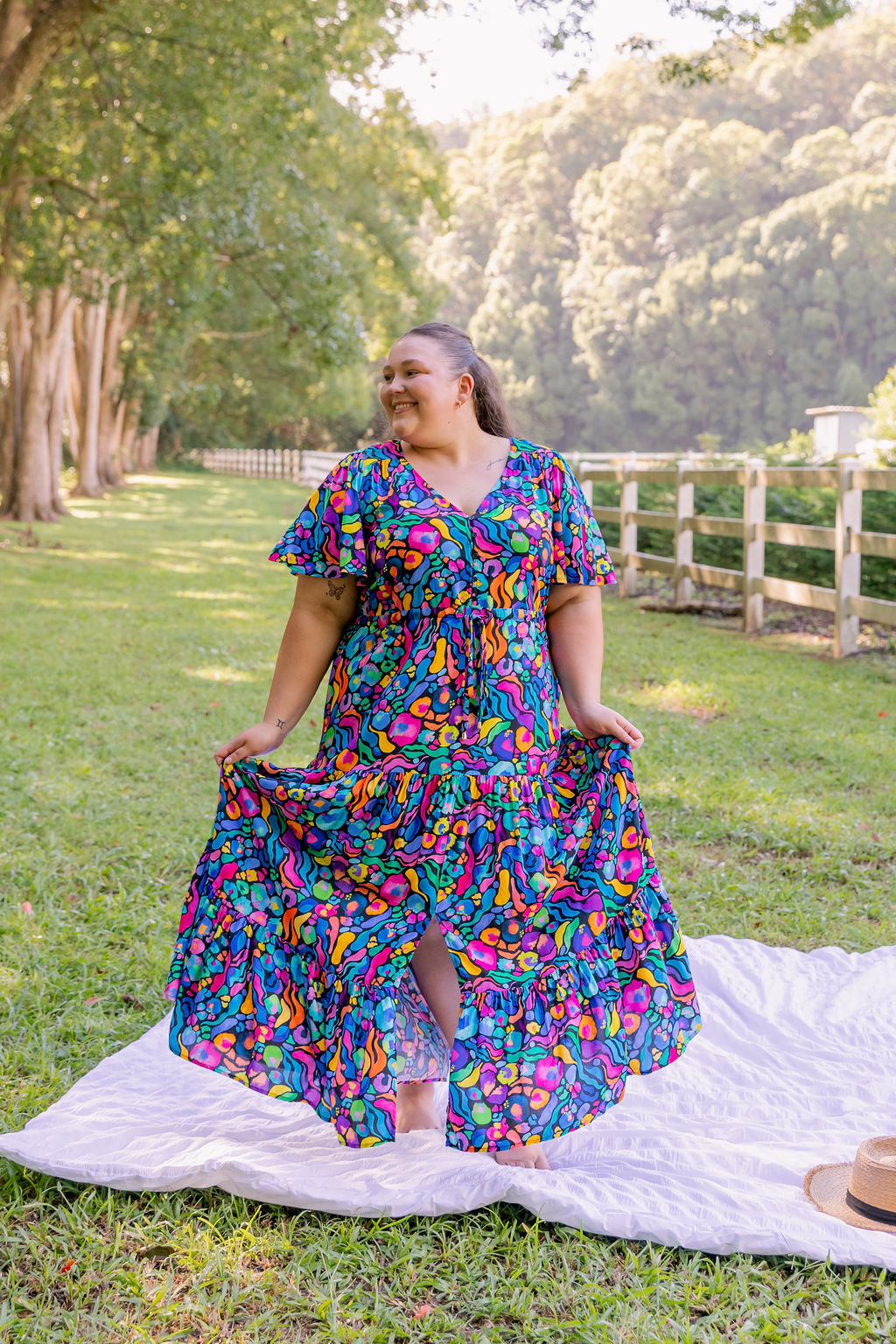 Bonnie Maxi Dress In Africa by Kasey Rainbow