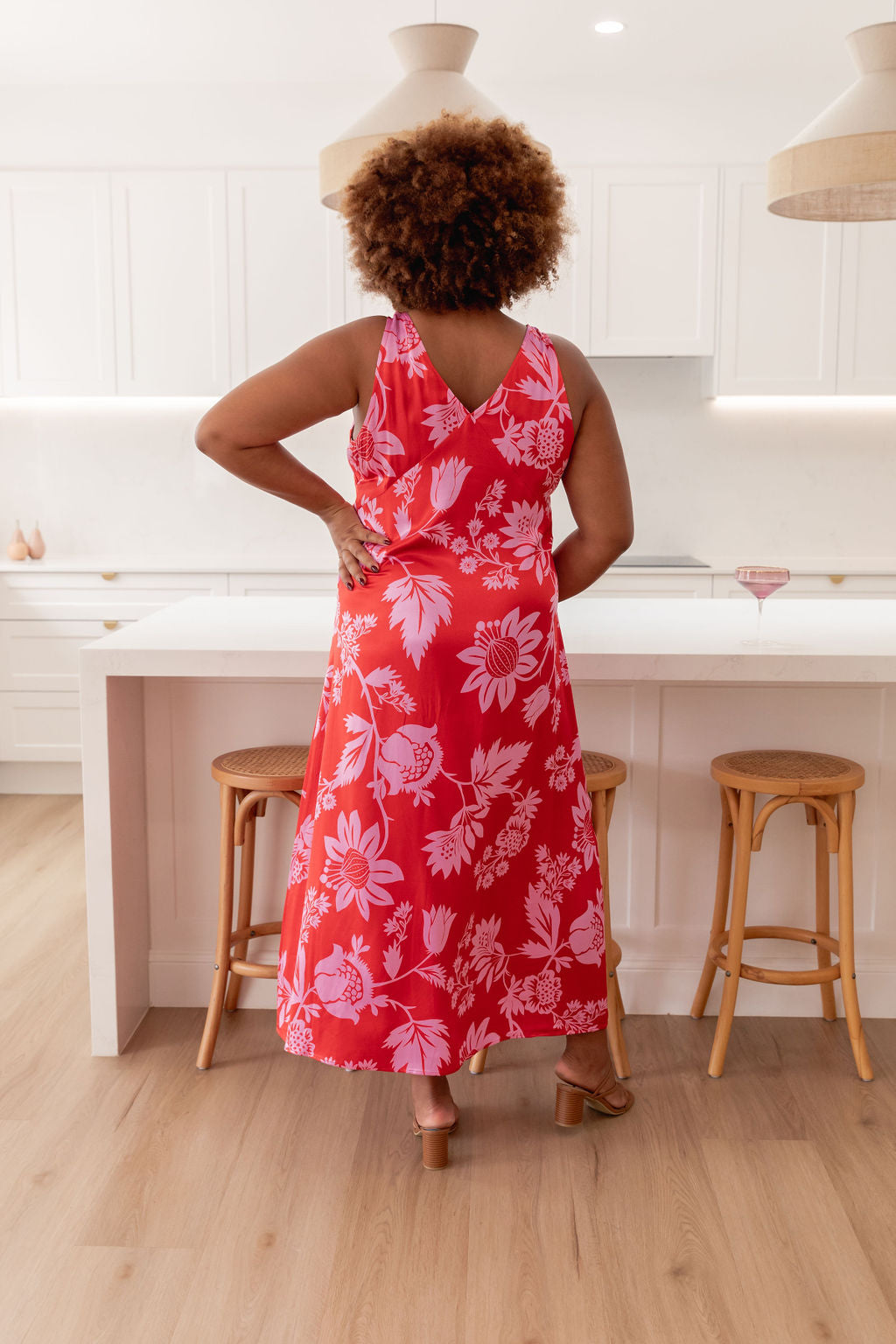 Belle Dress in Pink Thistle