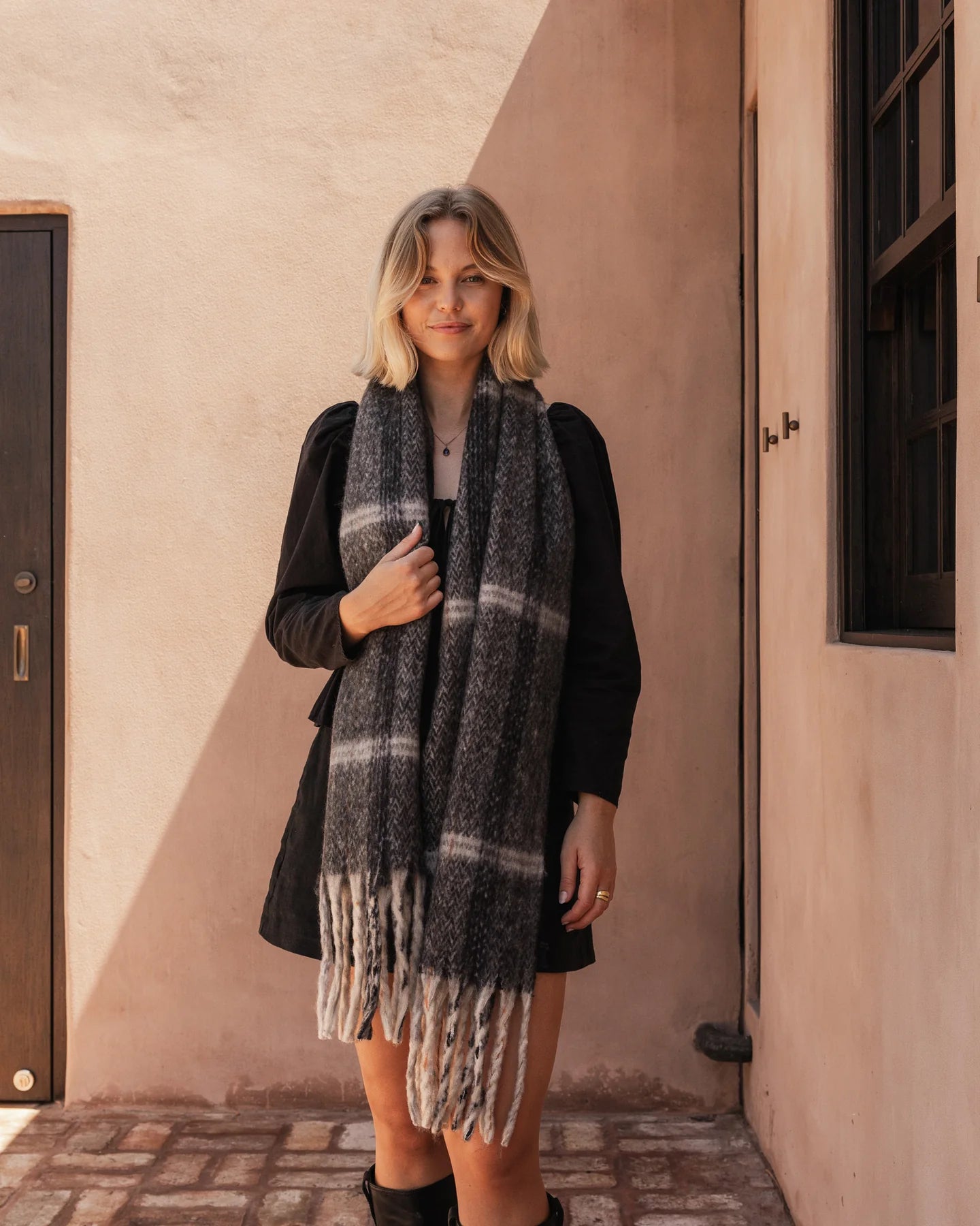 Bristol Scarf in Charcoal by Louenhide