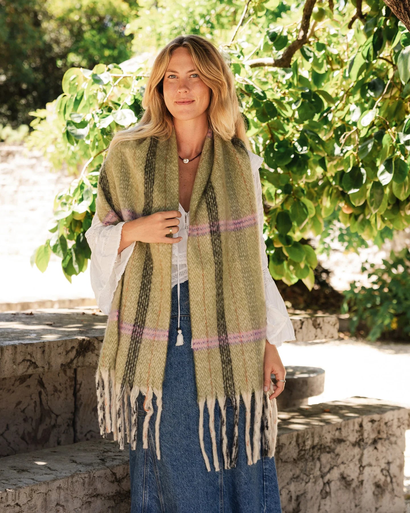 Bristol Scarf in Pistachio by Louenhide