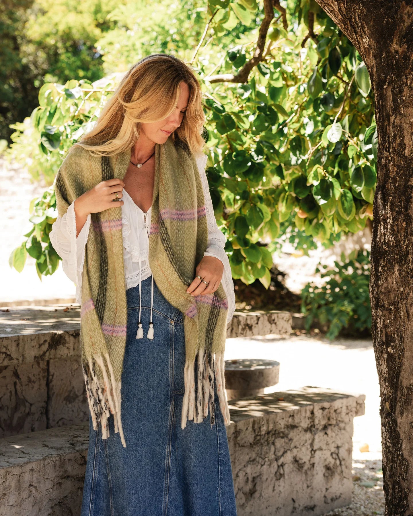 Bristol Scarf in Pistachio by Louenhide