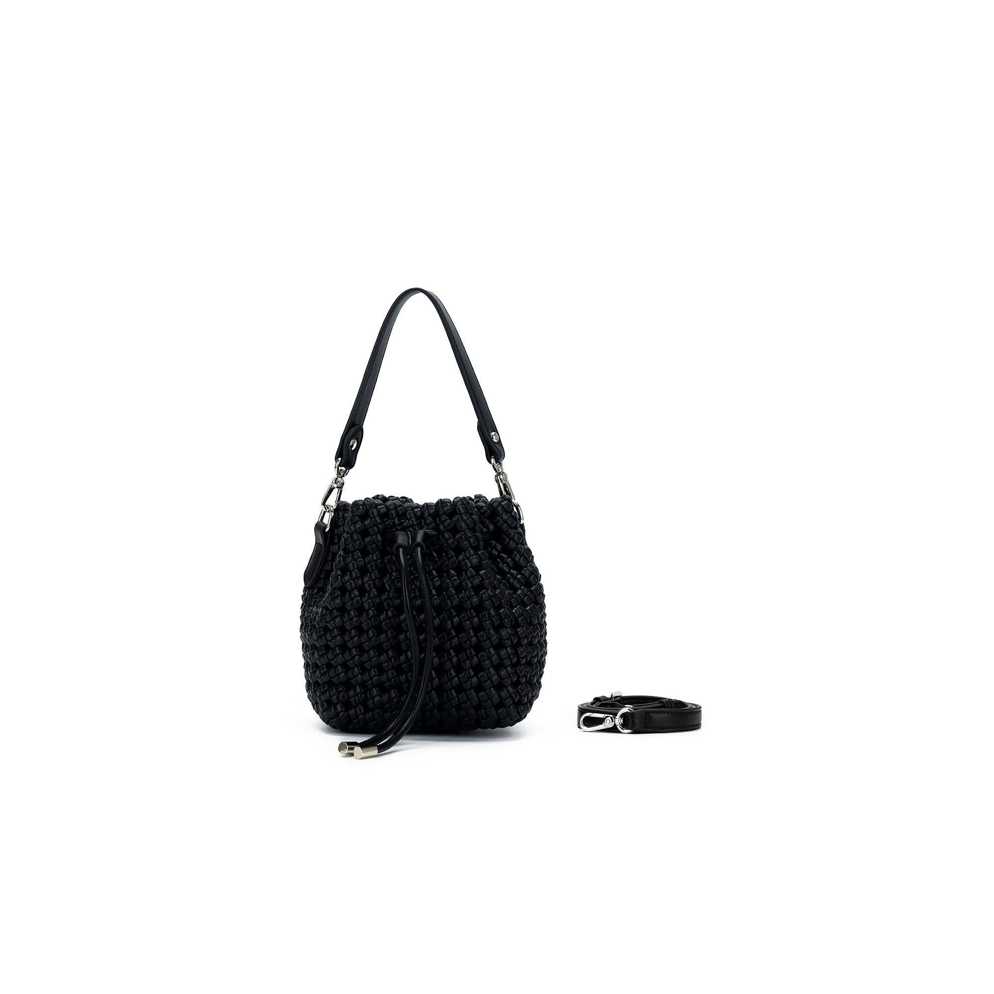 Mindy Black Bucket Bag by Black Caviar