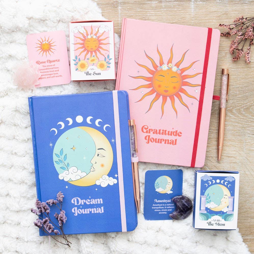 The Sun Gratitude Journal With Rose Quartz Pen