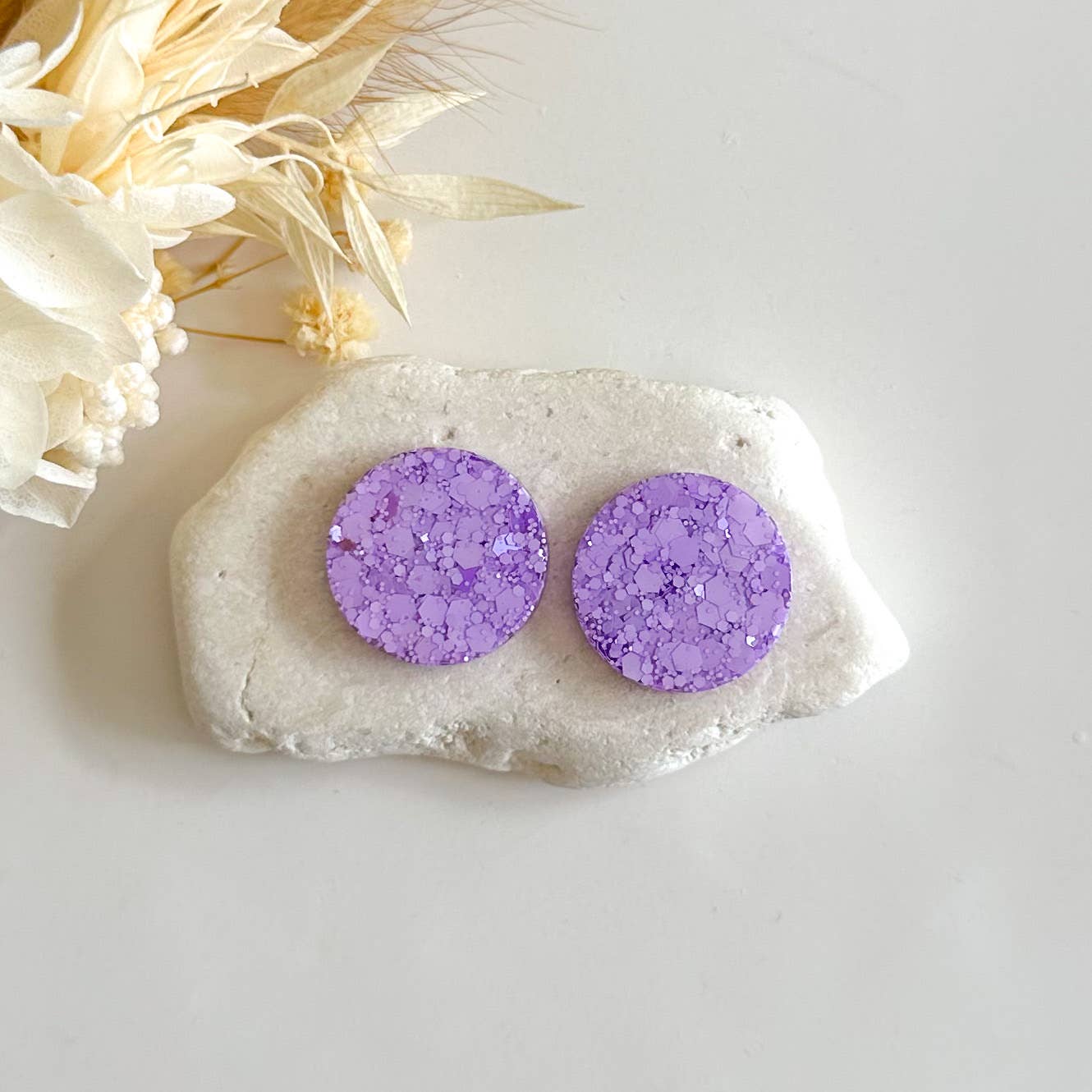 Resin Studs- Glitter: Bright / Small