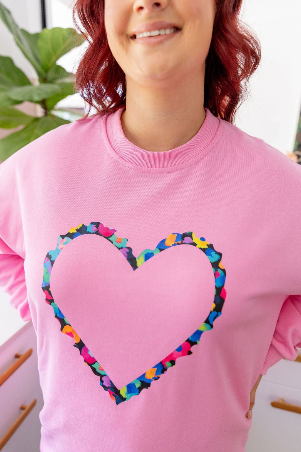 Adore Heart Sweater in Bubblegum by Kasey Rainbow