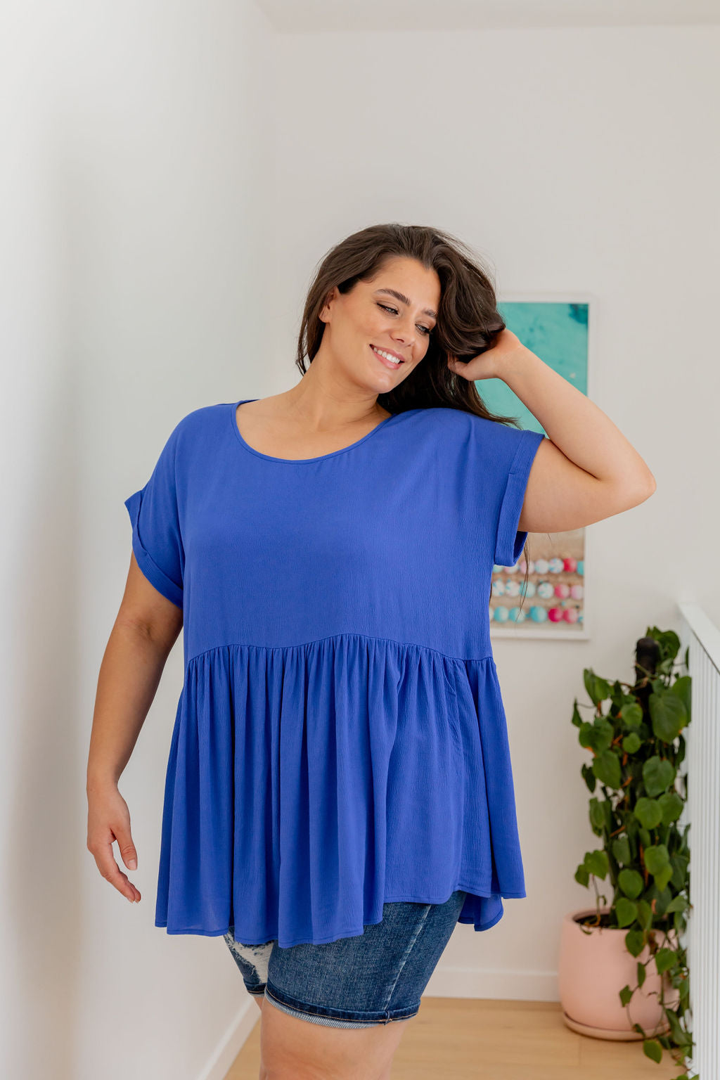 Margot Top in Cobalt