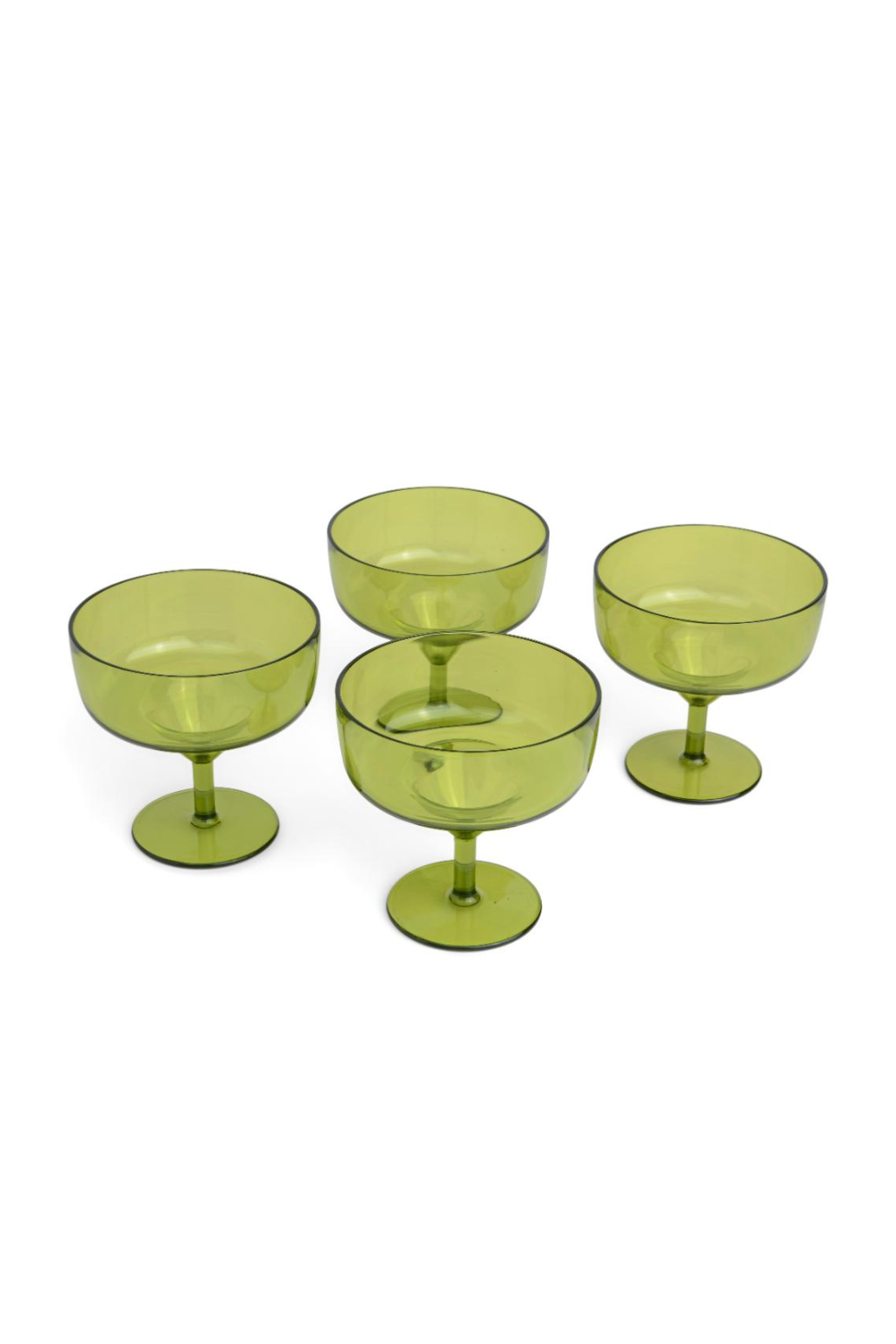 The Rue Margarita Glasses - Set of 4 - Olive