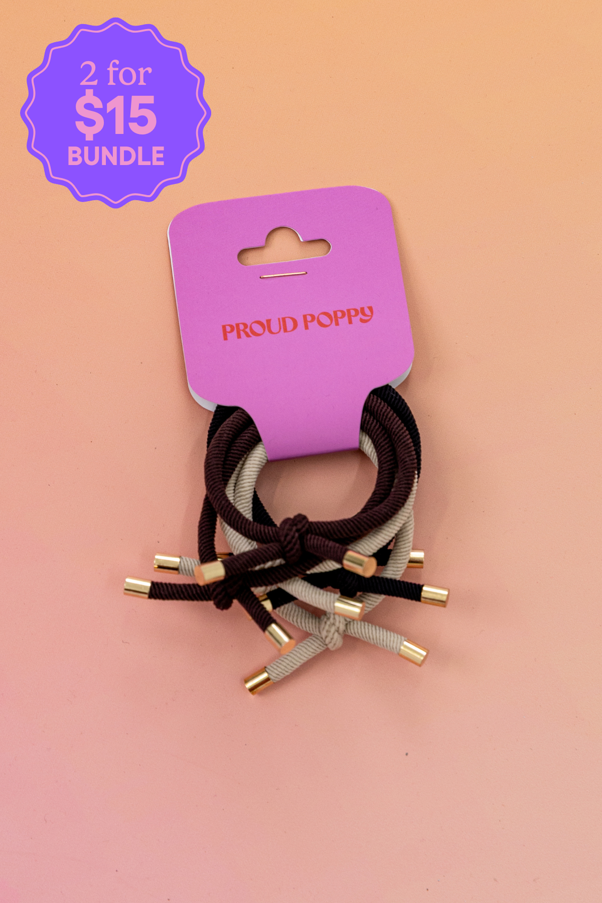 6 Pack Hair Ties in Neutrals