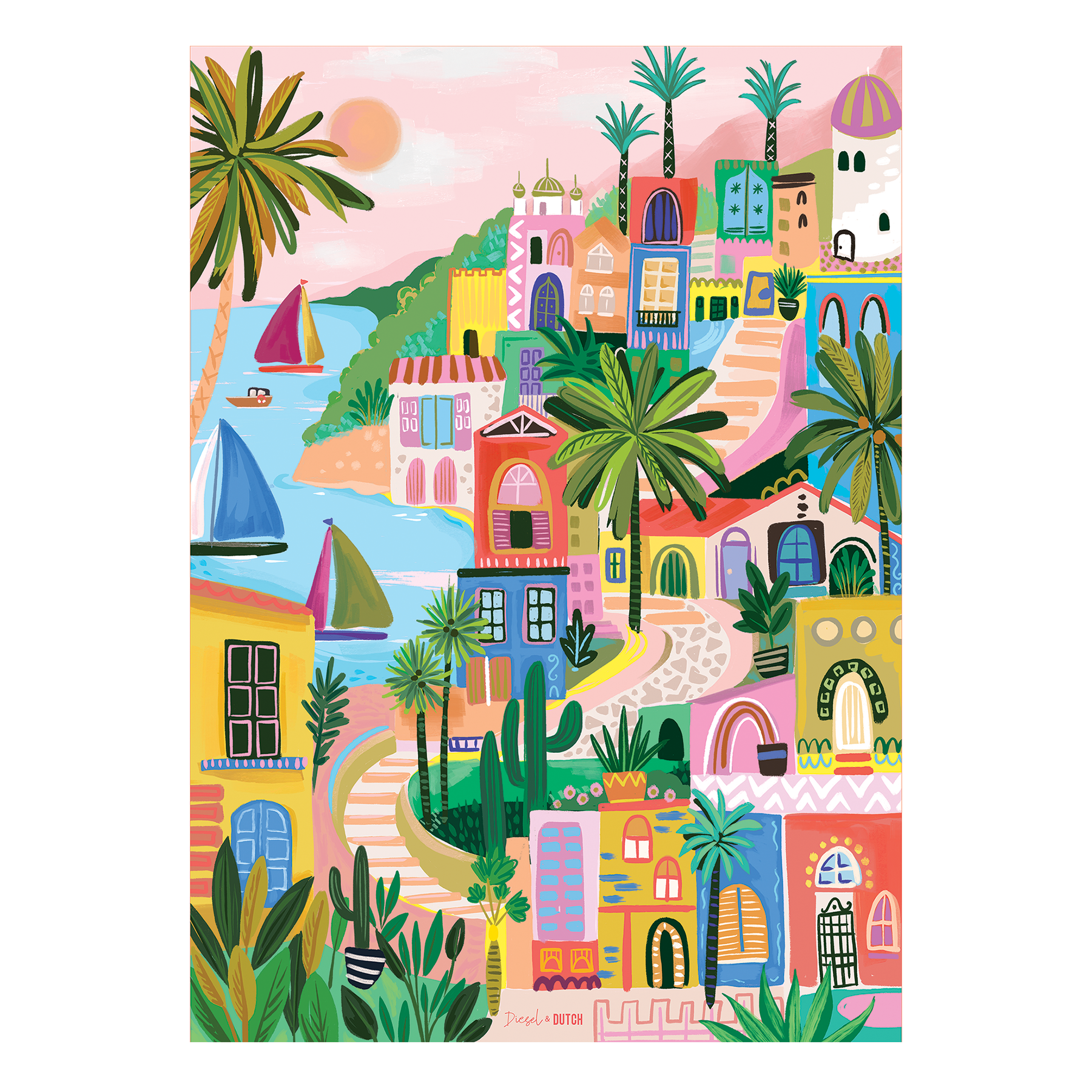 Sicilian Village 1000pc Wall Jigsaw Puzzle