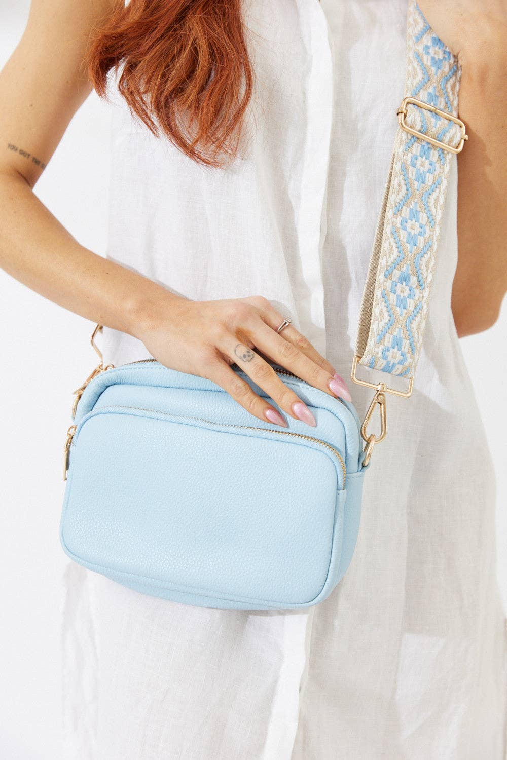 California Crossbody Bag - Light Blue