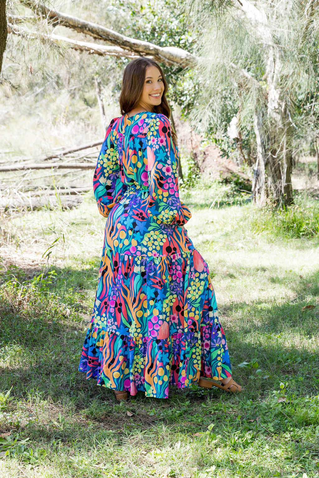 Bonnie Long Sleeve Dress in Natives by Kasey Rainbow