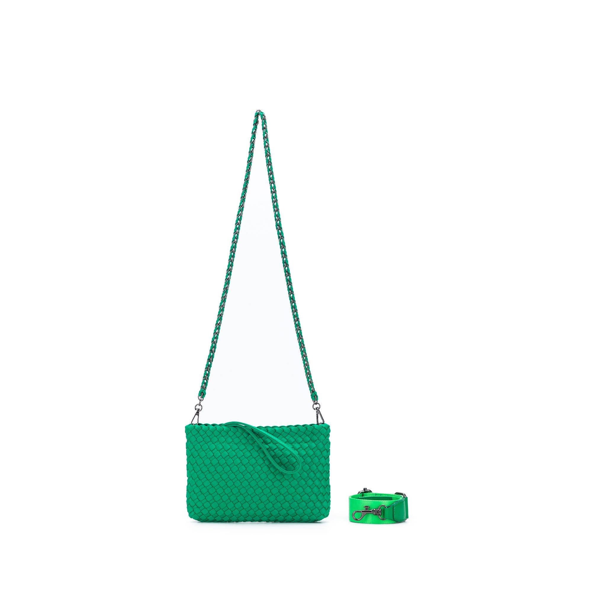 Aria Green Clutch Crossbody Bag by Black Caviar