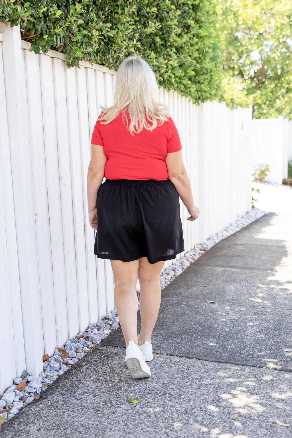 Samara Linen Blend Skort in Black