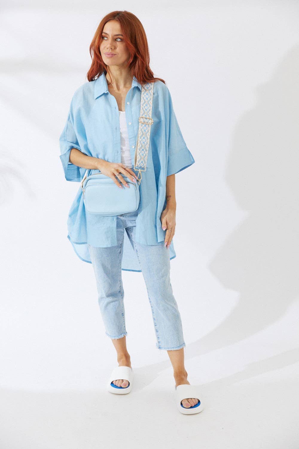 California Crossbody Bag - Light Blue