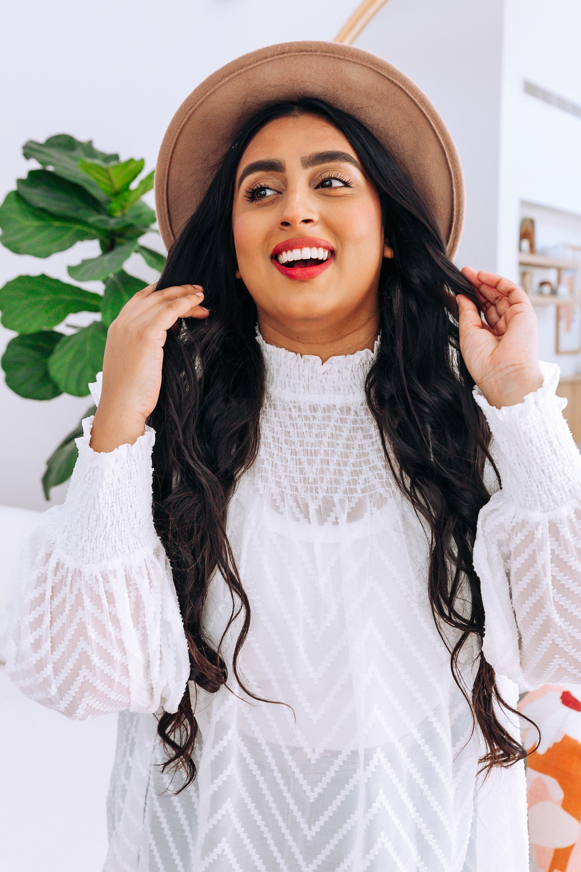 Cora Long Sleeve Top in White