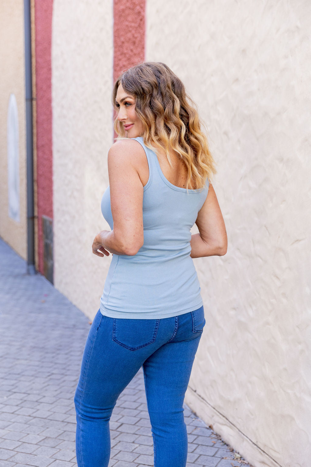 Billi Tank in Denim Blue
